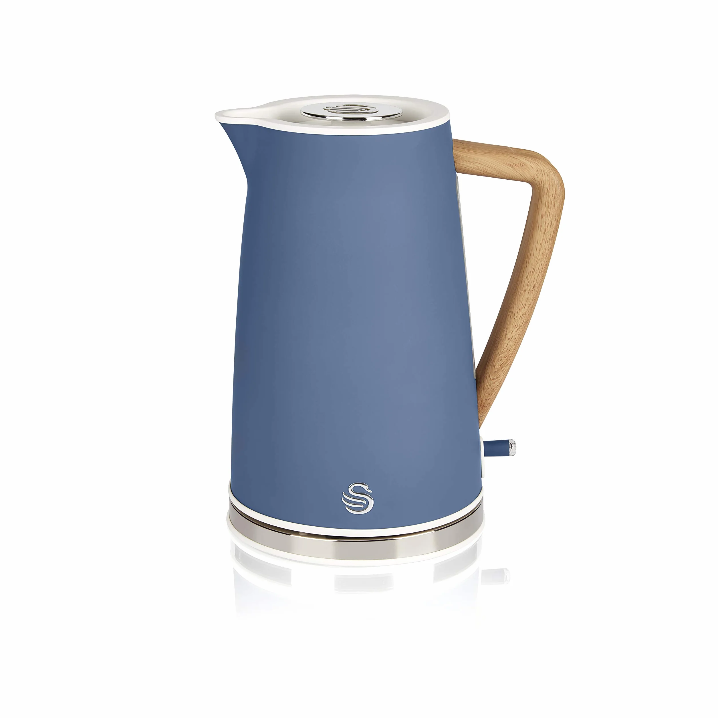 Swan Nordic Set Petit Déjeuner Bouilloire 1,7L 2200W Grille-pain 2 tranches Micro-ondes 20L numérique bleu mat