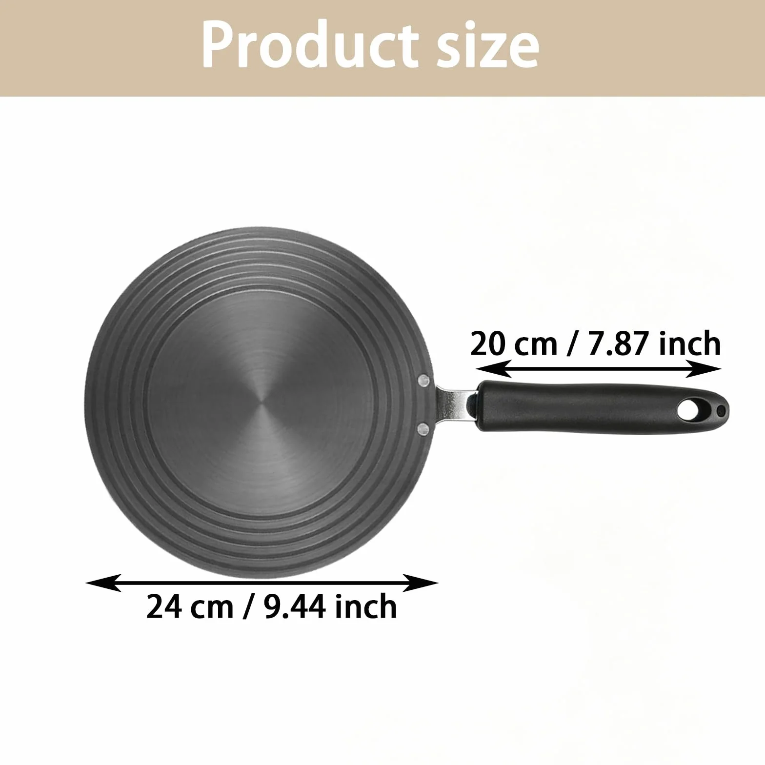 Diffuseur de Chaleur Alliage Aluminium 24cm pour Cuisinière à Gaz