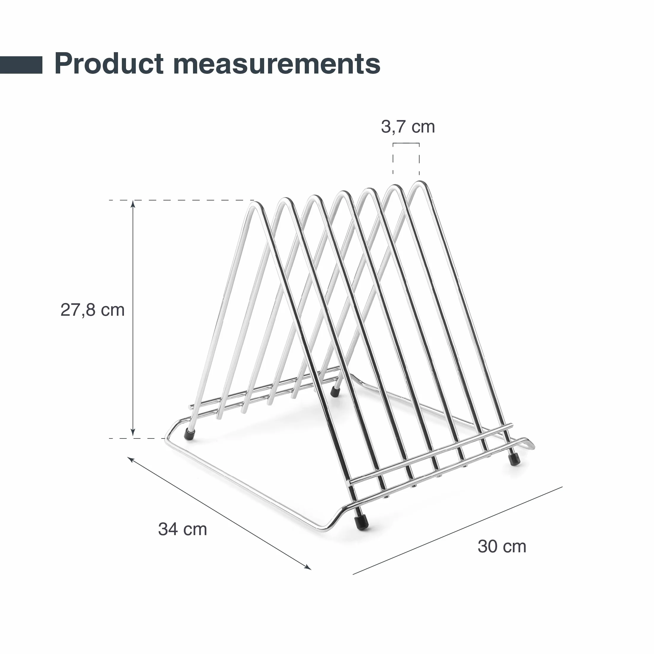 LACOR Support de planche à découper de cuisine, Acier inoxydable, 34 x 30 x 28 cm