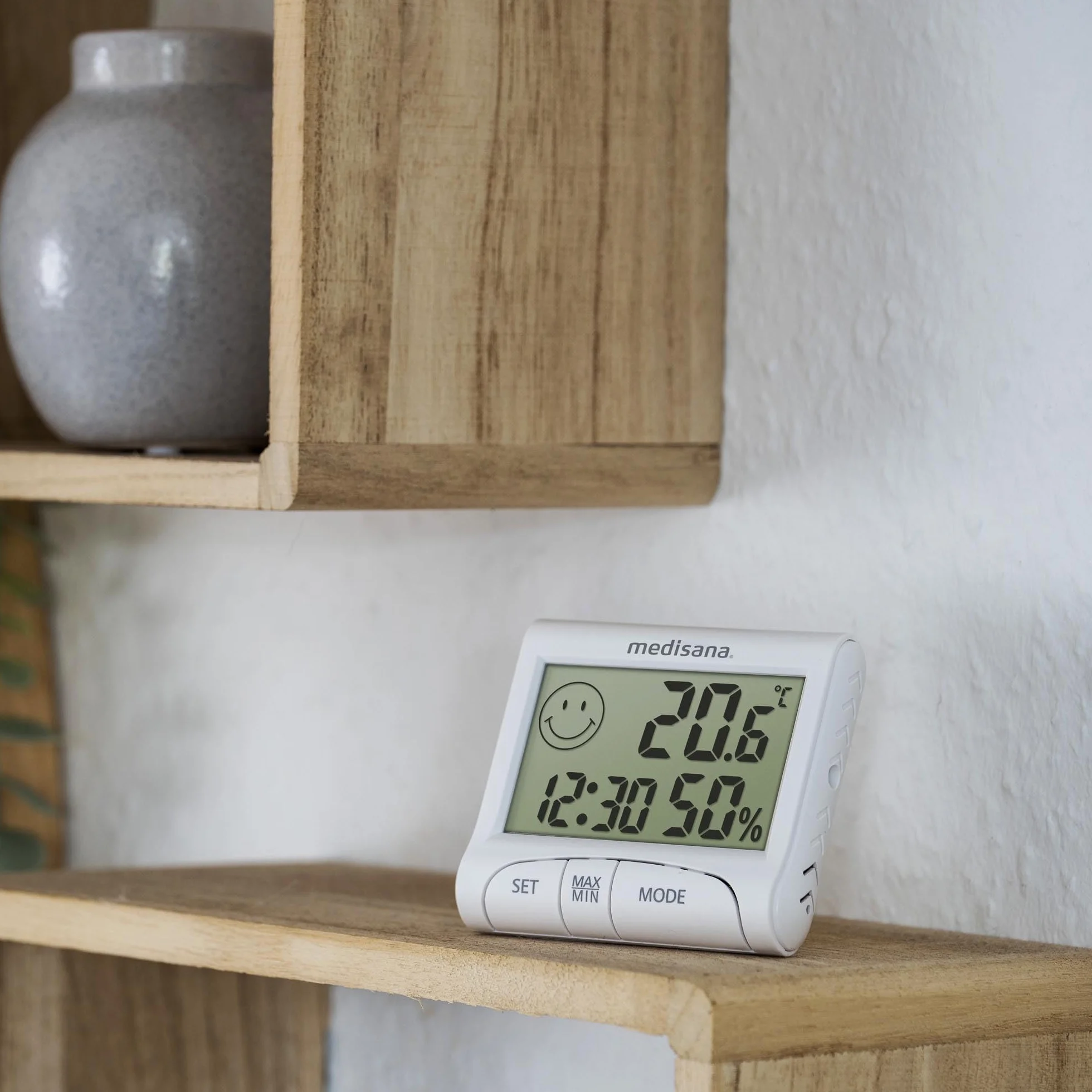 Medisana HG 100 Hygromètre numérique intérieur avec thermomètre et affichage de l'heure