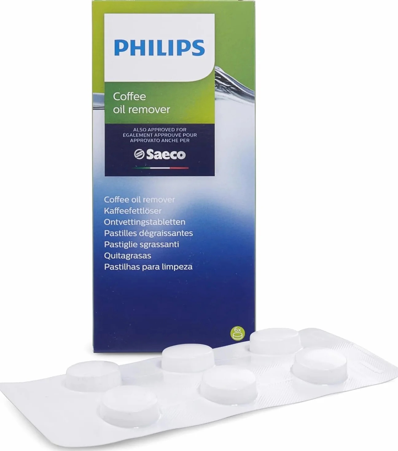 Sillar Kit Entretien Machines à Café Philips Saeco Détartrant 250 ml Dégraissant CA6704/10 Graisse HD5061 2 Filtres CA6903 Brosse