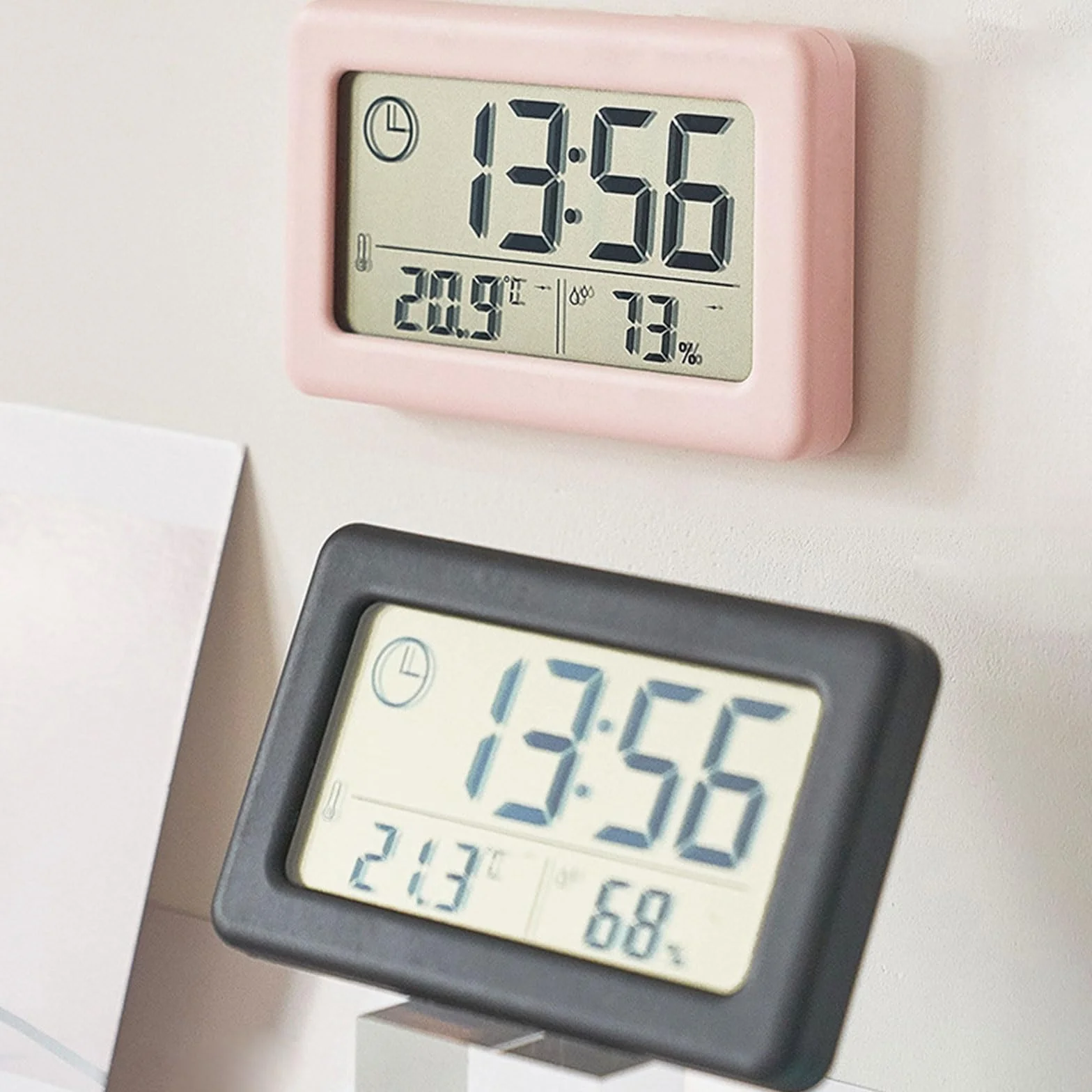 Horloge numérique fine température humidité décoration maison