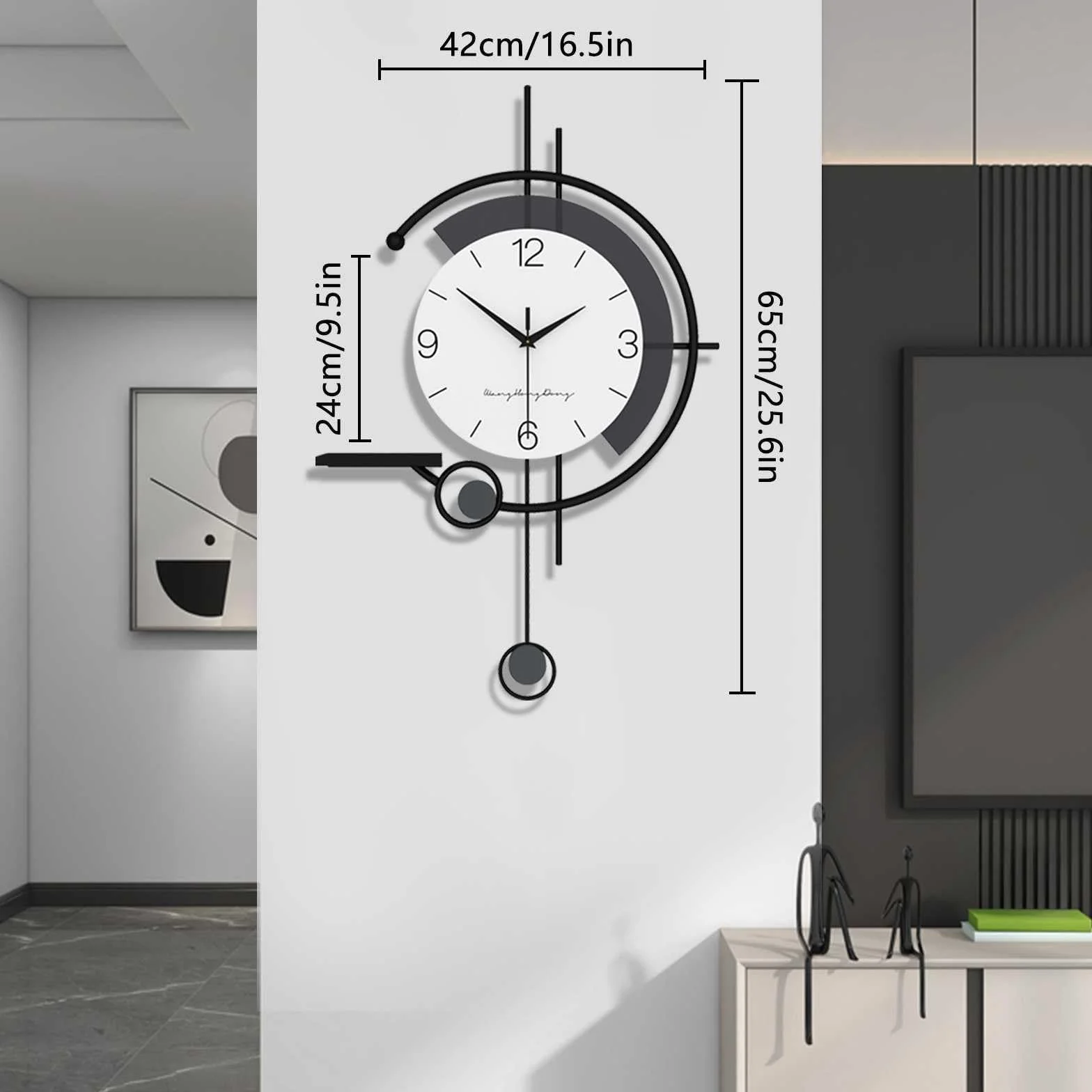 Horloge Murale Moderne Minimaliste Silencieuse Quartz Art Déco Salon Chambre Bureau