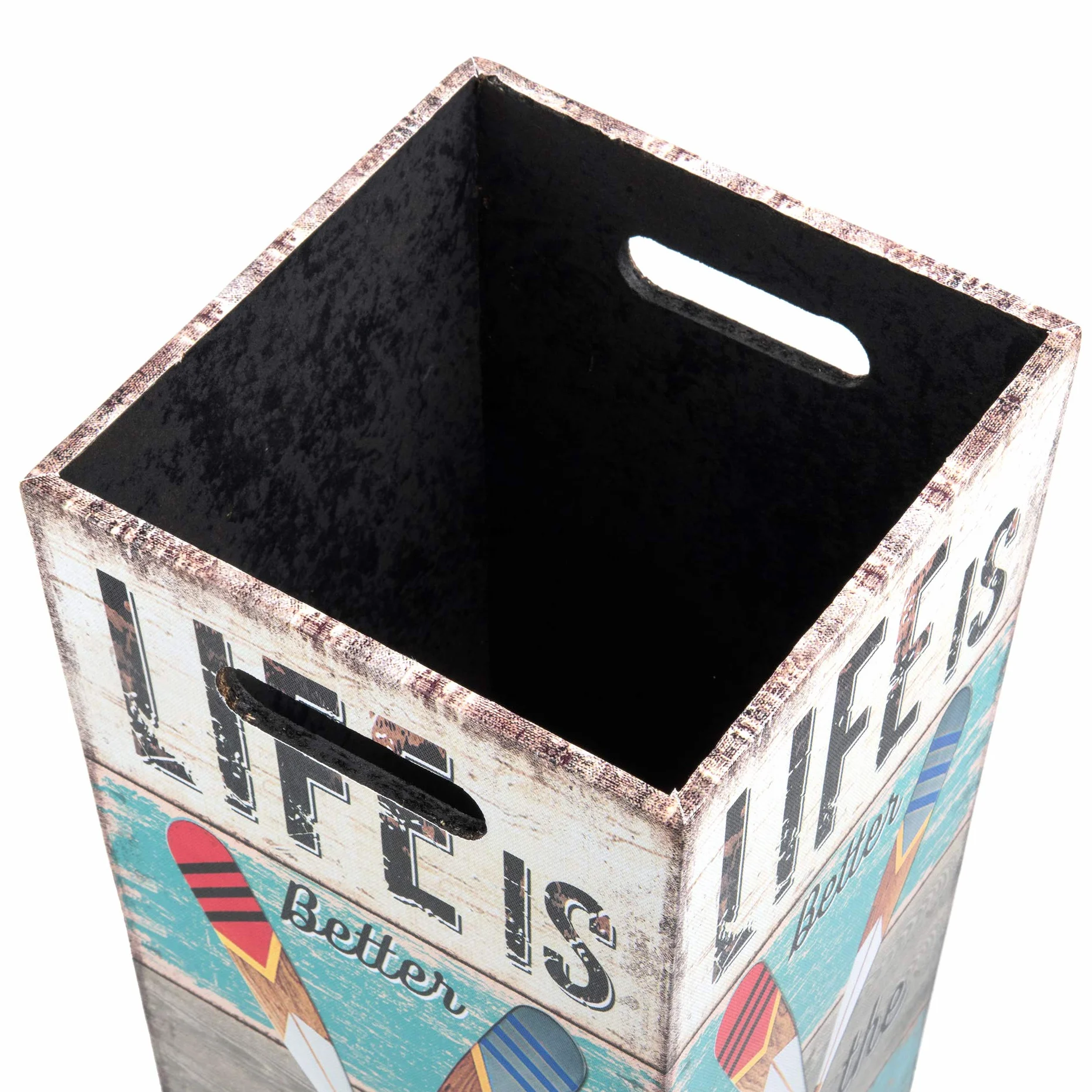 Rebecca Mobili Porte Parapluies Design Vintage Gris Bleu Clair 50x21x21 cm
