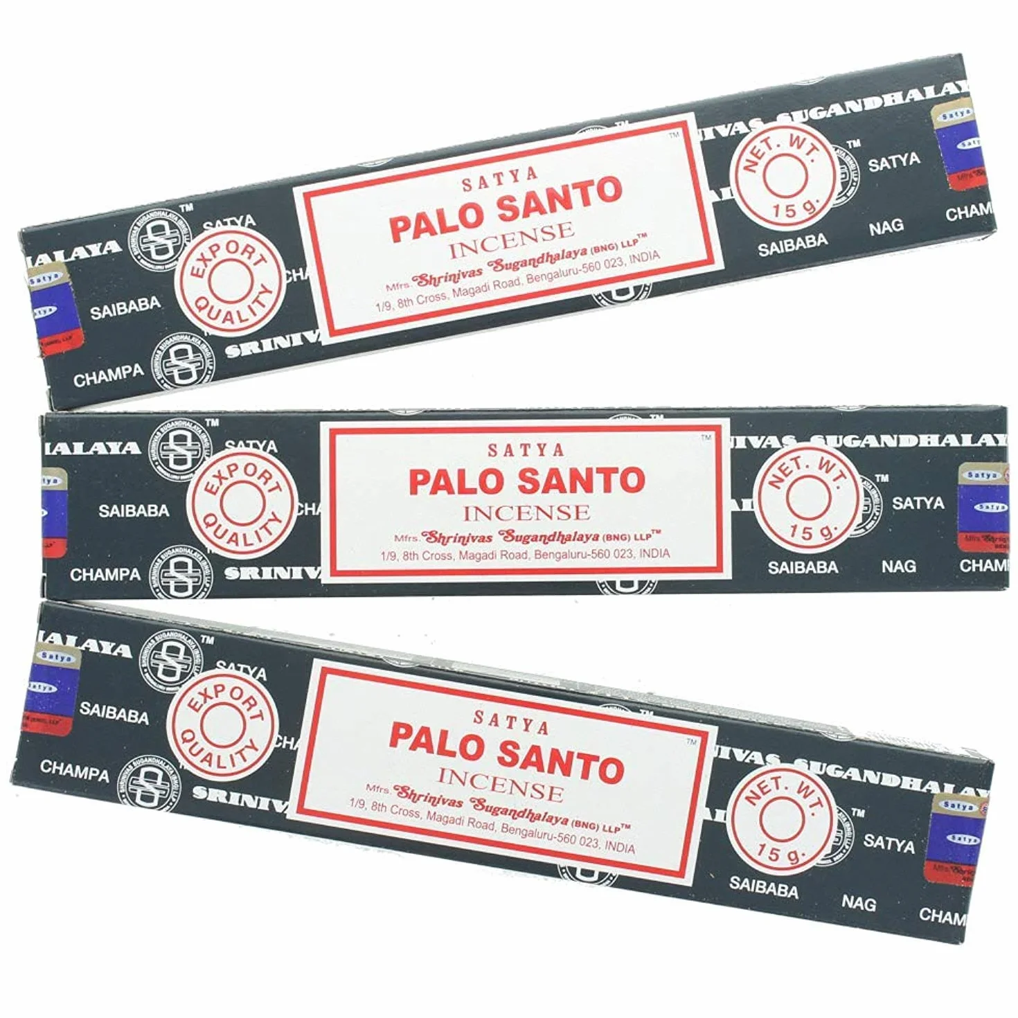 Nag Champa Palo Santo Bâtonnets d'Encens Lot de 3