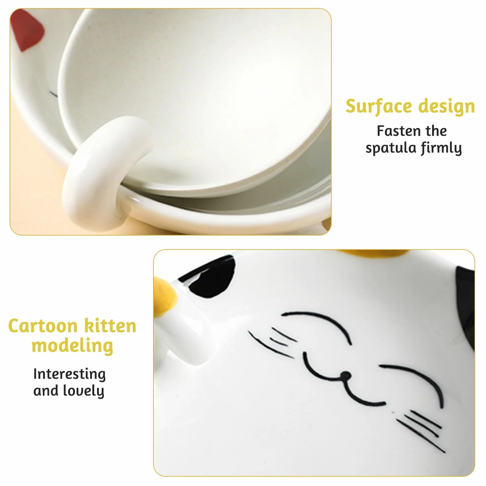 Céramique Porte-Cuillère pour Cuisinière, Couverts et Ustensiles