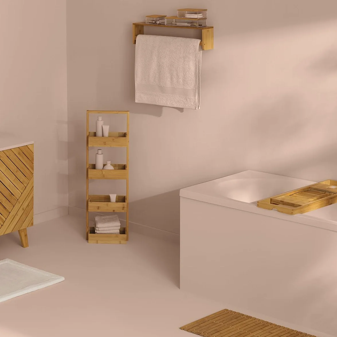 Caillebotis à Roul 40x60 Bambou Beige