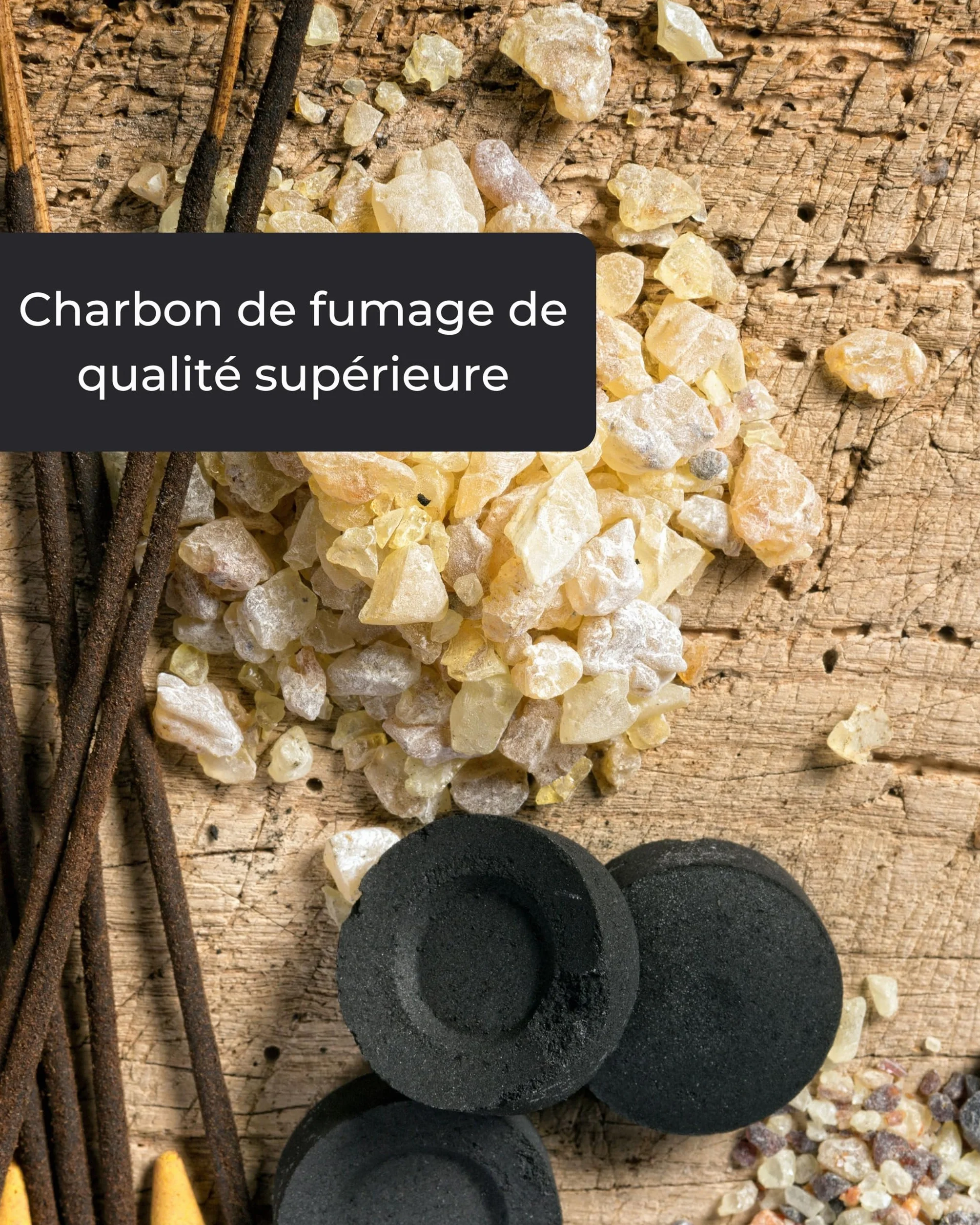 Charbon Bois qualité supérieure Lot de 10 comprimés - Accessoires Fumage pour encens et résine