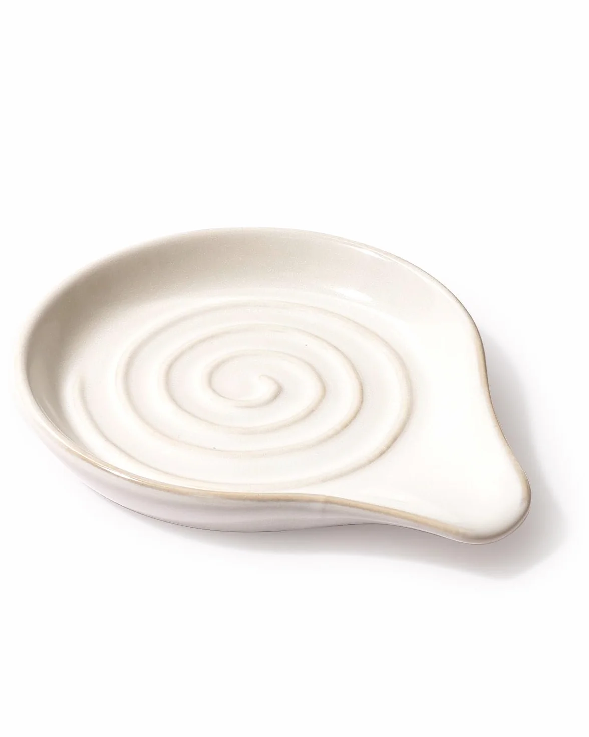 Repose-cuillère en céramique Blanc sauge – Porte-ustensiles fait main résistant à la chaleur
