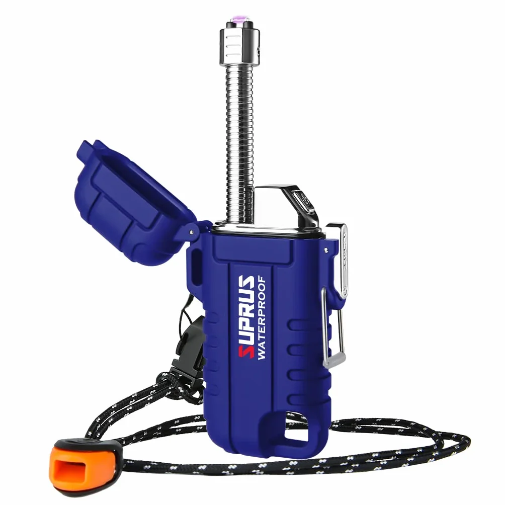 Briquet étanche plasma rechargeable USB-C SUPRUS coupe-vent extensible flexible extérieur camping cuisine