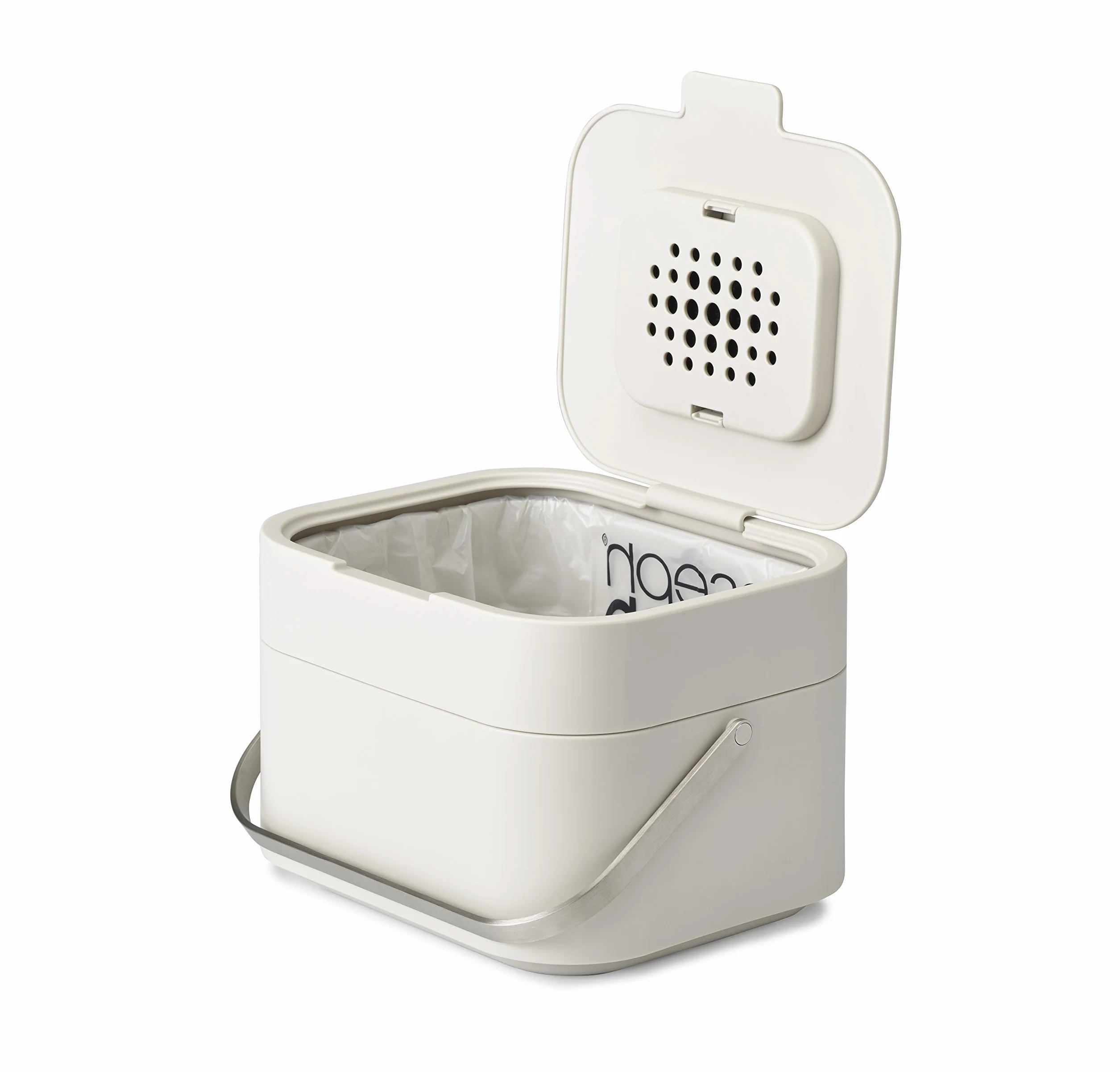 Joseph Joseph Poubelle Alimentaire 4L Bac à Compost Couvercle Filtre Anti-Odeurs Gris Pierre