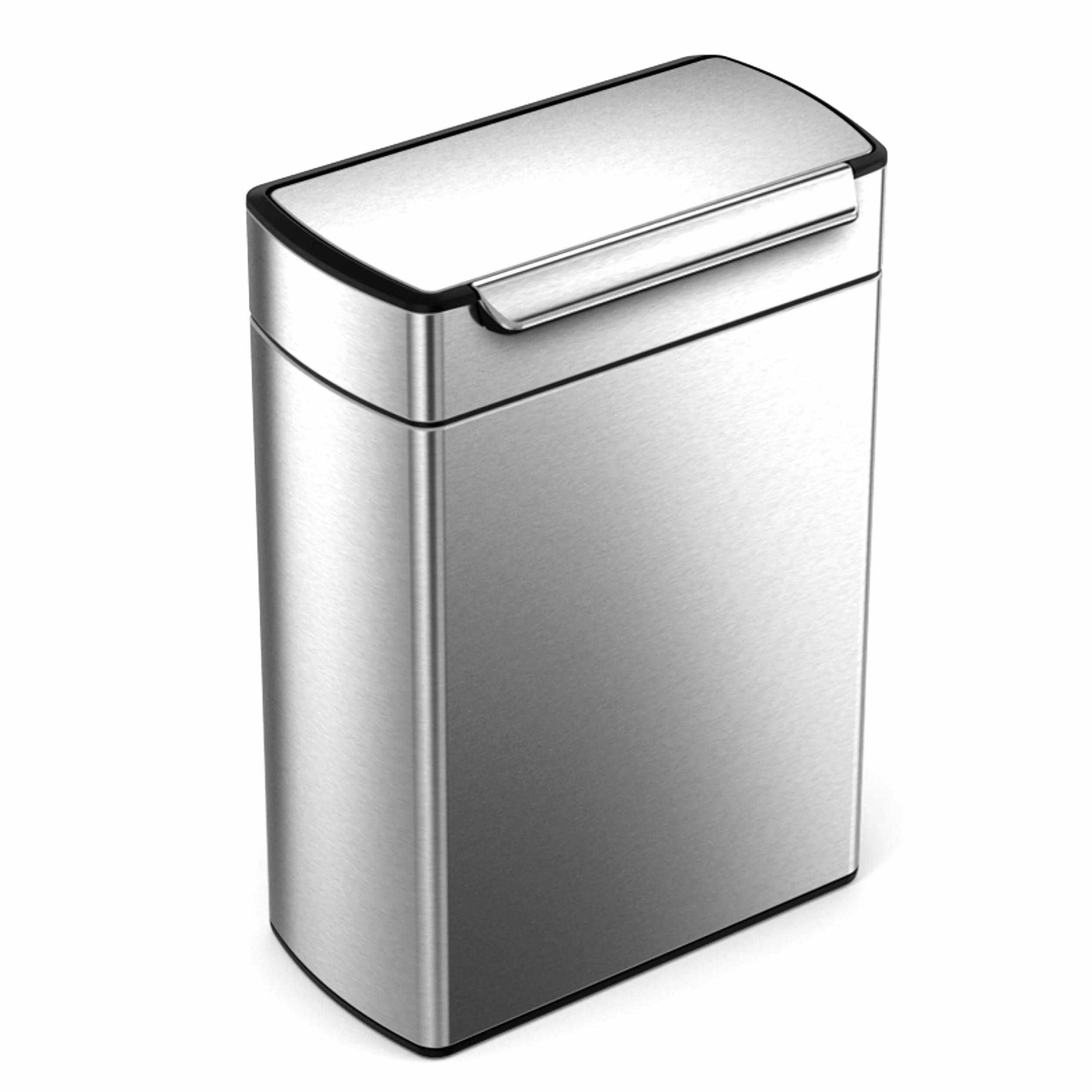 Simplehuman CW2018 poubelle de recyclage touch-bar acier inoxydable brossé 48 litres