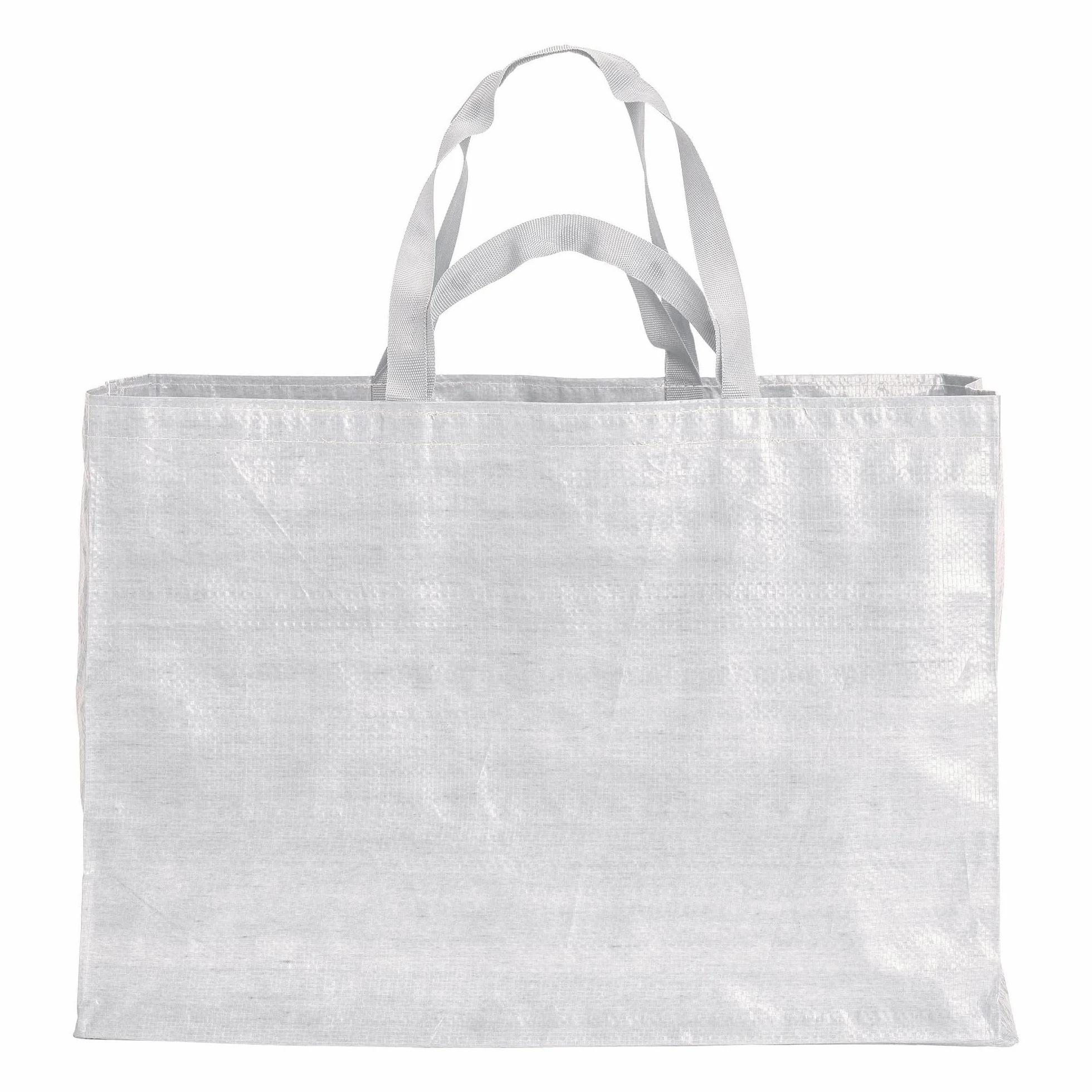 Artexia Sac de courses robuste en polypropylène recyclé laminé Maxi cabas avec soufflet et doubles poignées