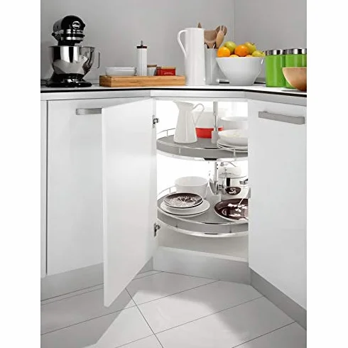 INOXA INDUSTRIE Tourniquet Rond 705 mm Blanc Fil chromé pour Caisson 800 x 800 mm