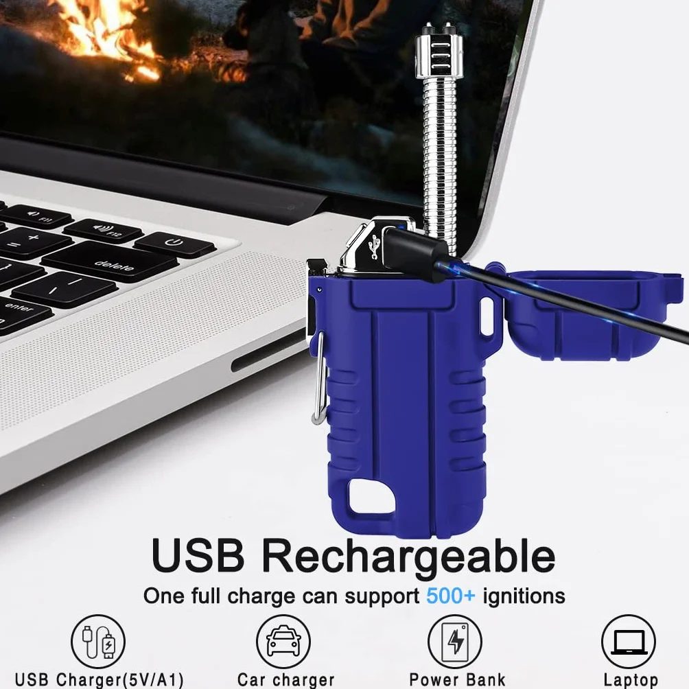 Briquet étanche plasma rechargeable USB-C SUPRUS coupe-vent extensible flexible extérieur camping cuisine