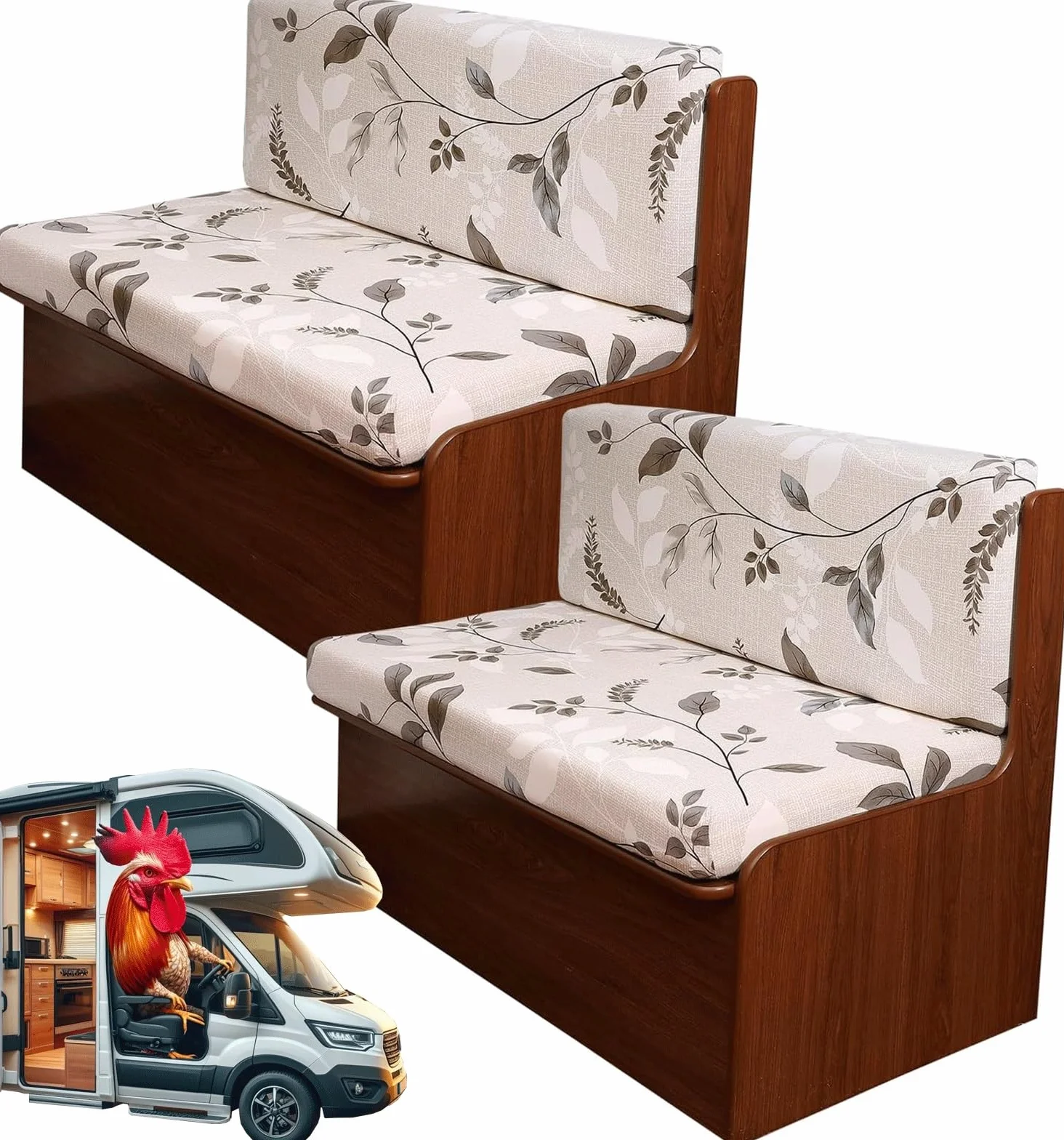 Housse De Coussin pour Dinette RV Anti Slip Sofa Cushion Housse De Banquette(Color:#1)