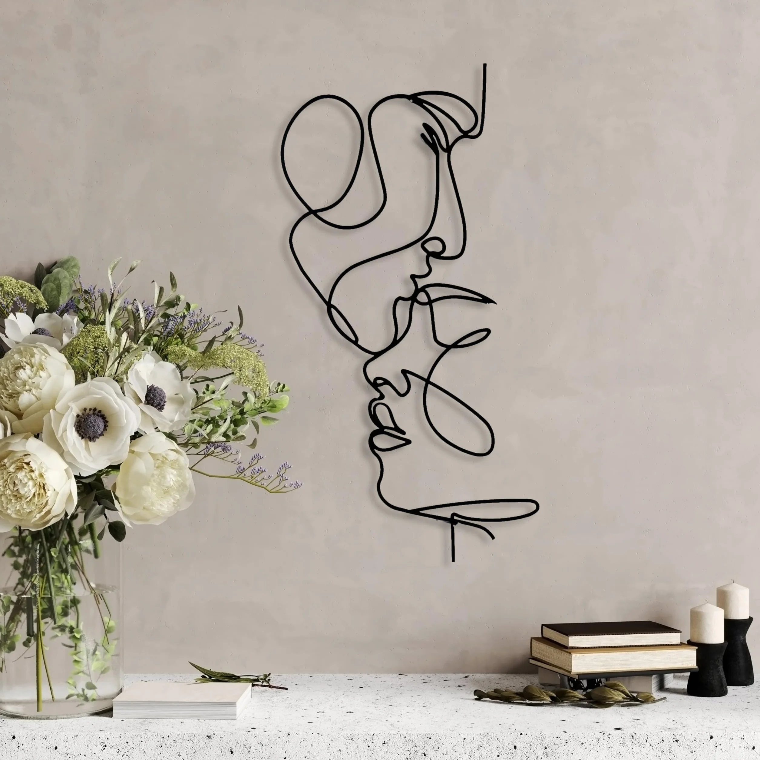 Décoration Murale en Métal Art Abstrait pour Maison et Jardin