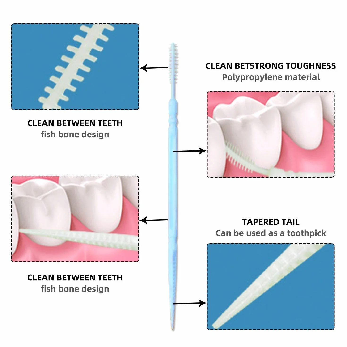 200 Cure-Dents En Plastique, Bâtons De Nettoyage Buccal, Outils De Soins Dentaires