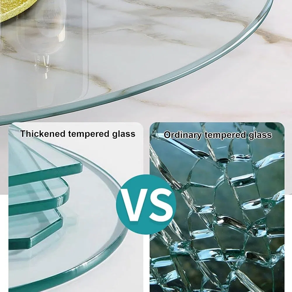 Plateau Tournant en Verre Trempé De 20 Pouces pour La Cuisine, Plateau Rotatif Rond De 40 Pouces avec Base, Lisse Et Silencieux (60 Cm/24 Pouces)