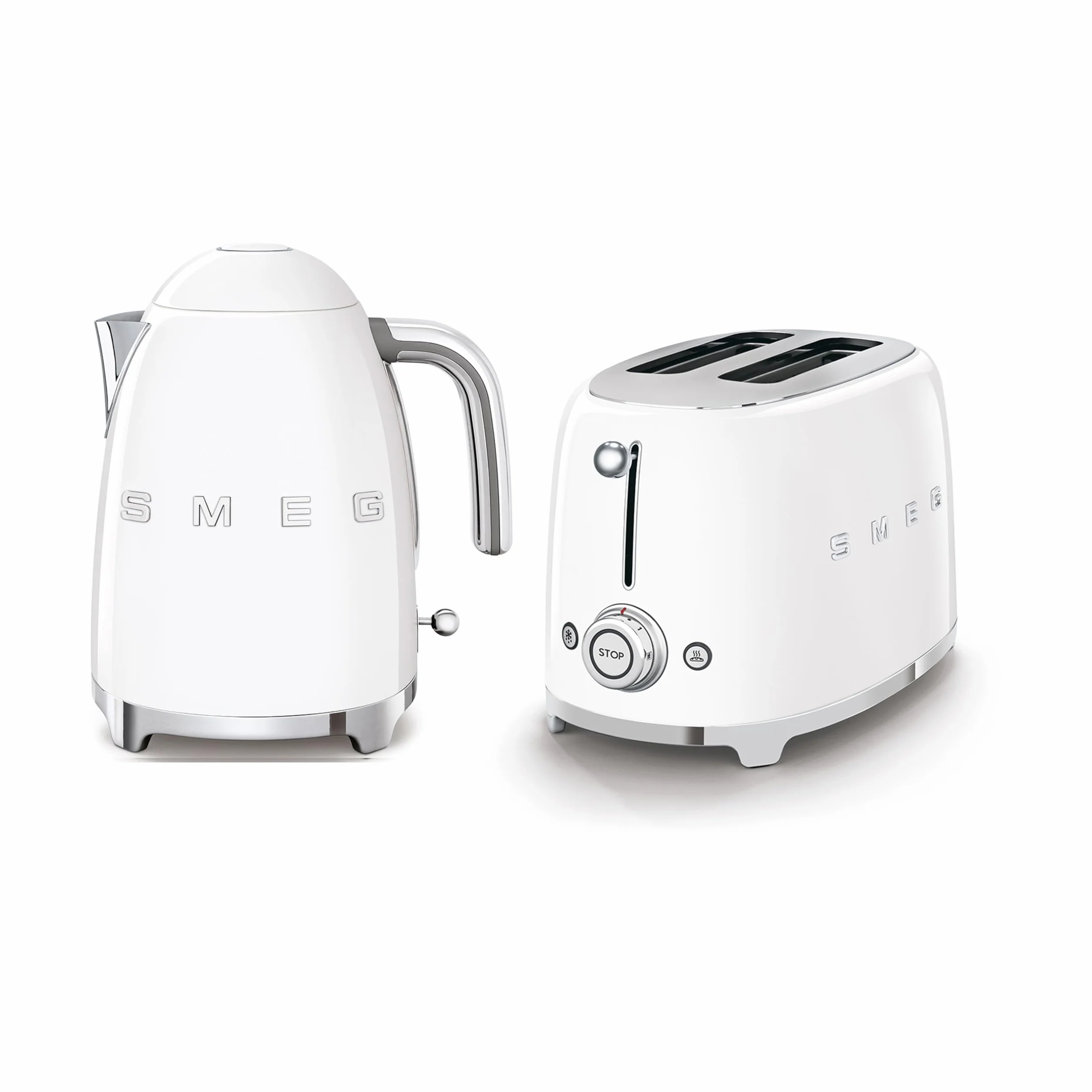 Smeg Ensemble bouilloire 1,7 l 3 kW et grille-pain 2 tranches blanc