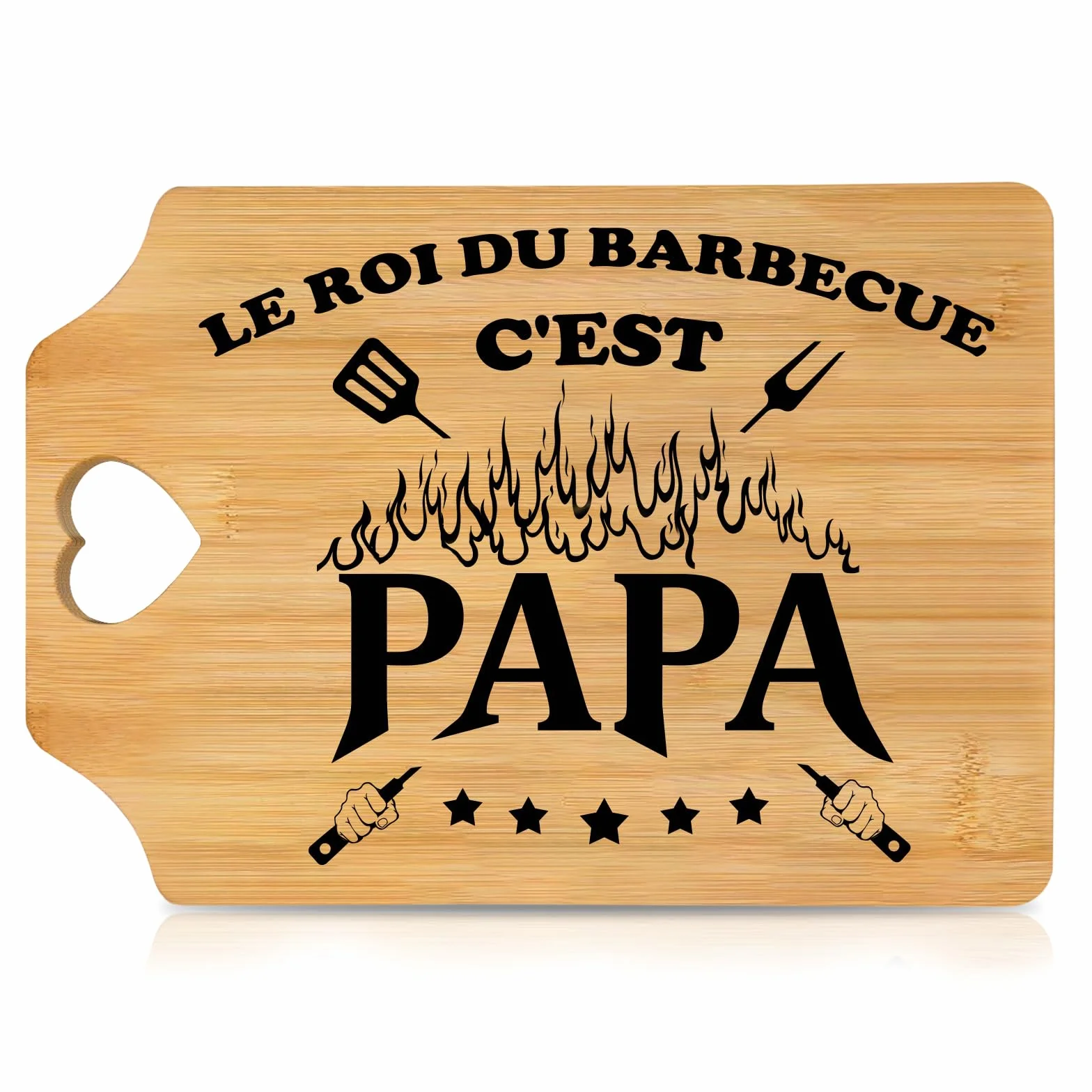Planche à découper en bambou Cadeau pour Papa Fête des Pères Noël
