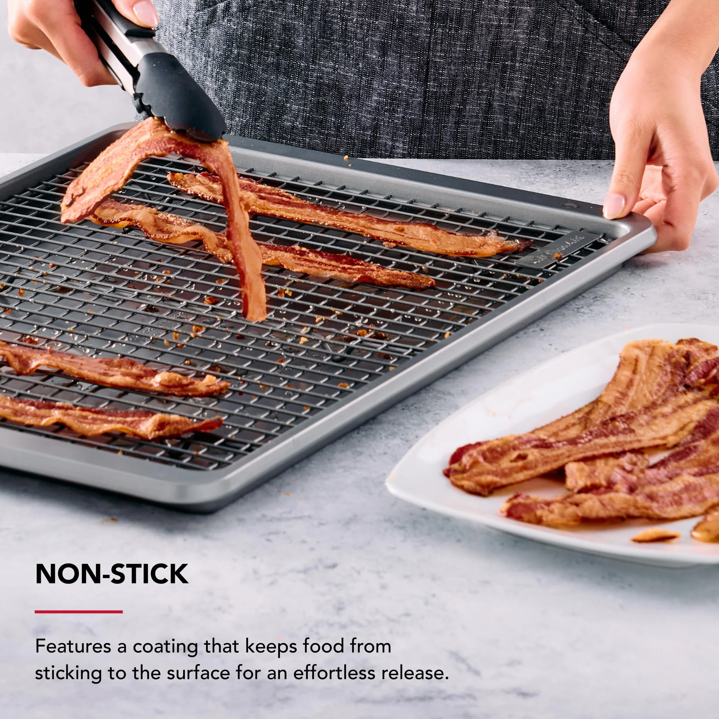 KitchenAid Nonstick grille de refroidissement en acier aluminium 33 x 45 cm