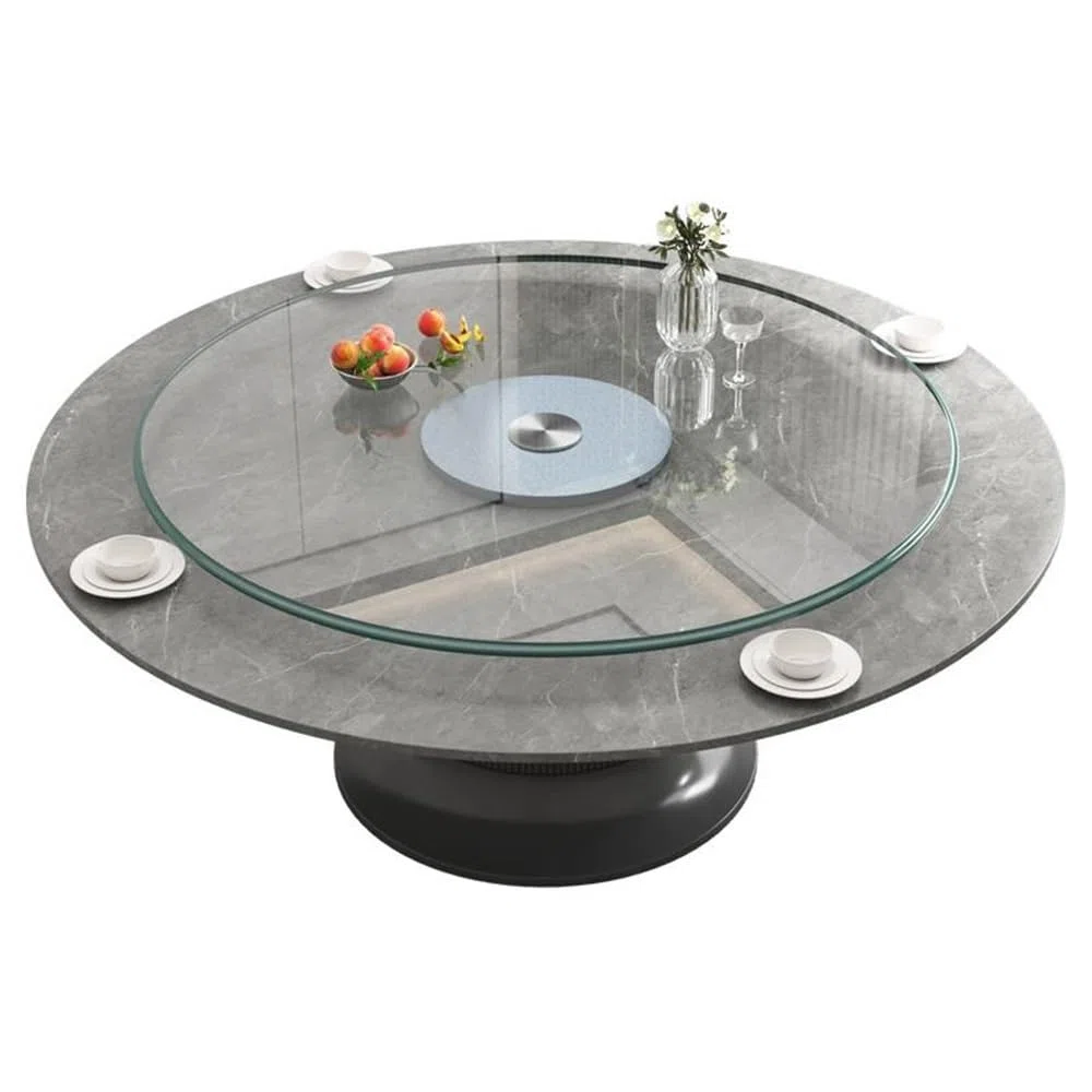 Plateau Tournant en Verre Trempé De 20 Pouces pour La Cuisine, Plateau Rotatif Rond De 40 Pouces avec Base, Lisse Et Silencieux (60 Cm/24 Pouces)