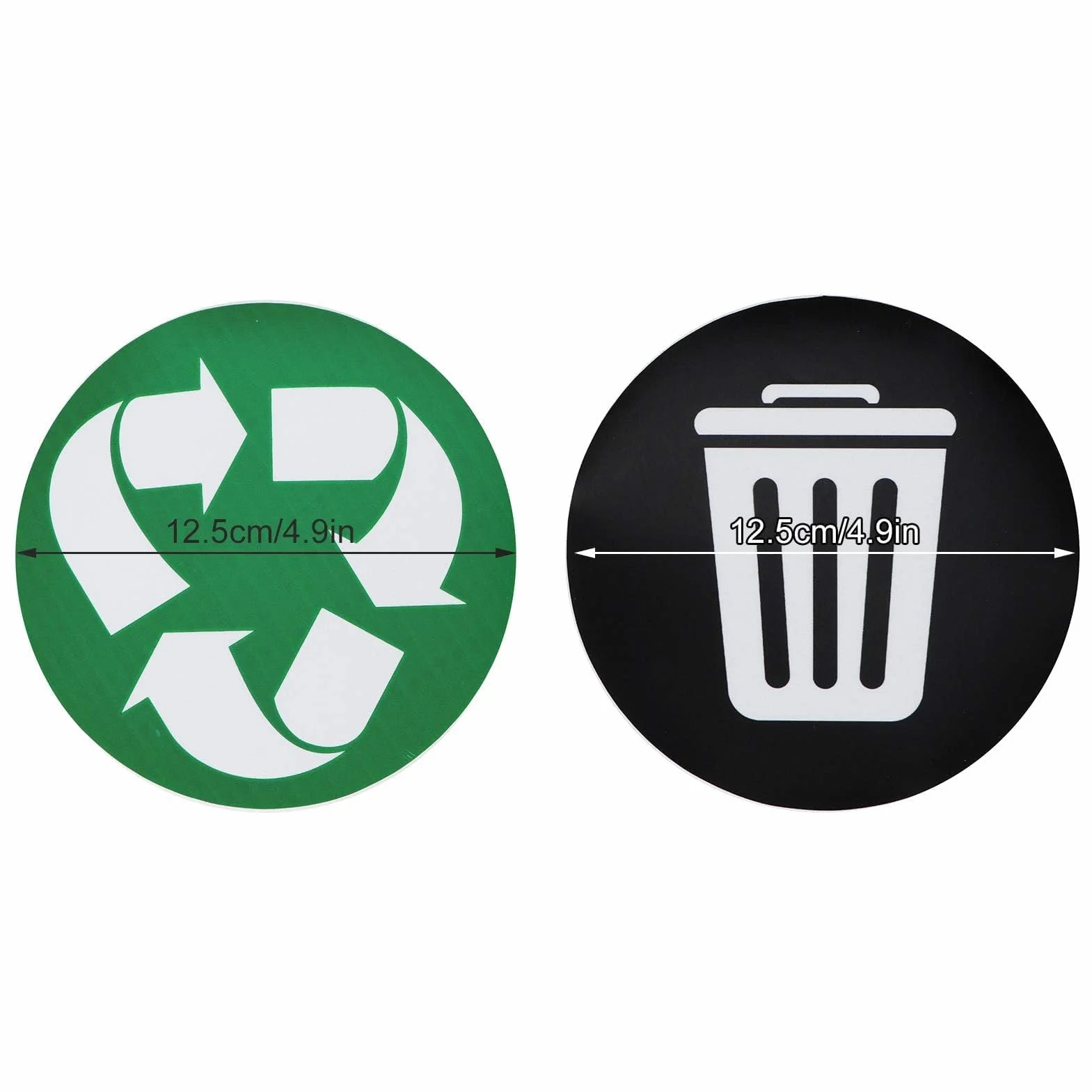 Autocollant de Recyclage HERCHR, Pack de 18 Autocollants Vinyle pour Poubelle Intérieur Extérieur