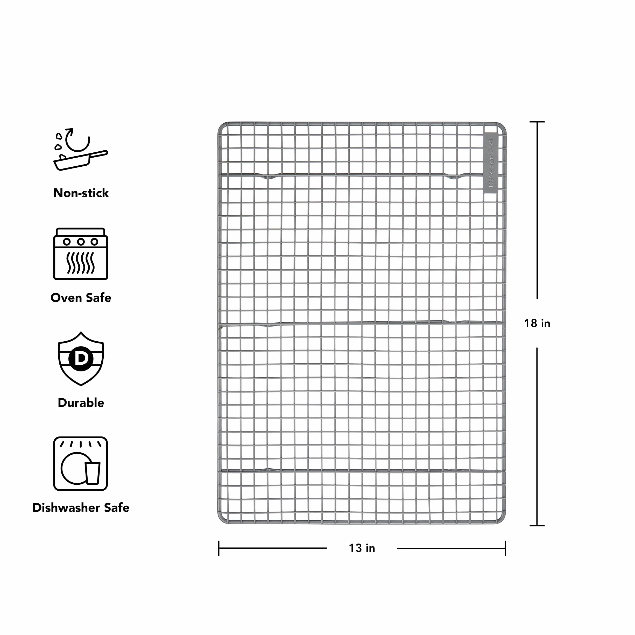 KitchenAid Nonstick grille de refroidissement en acier aluminium 33 x 45 cm