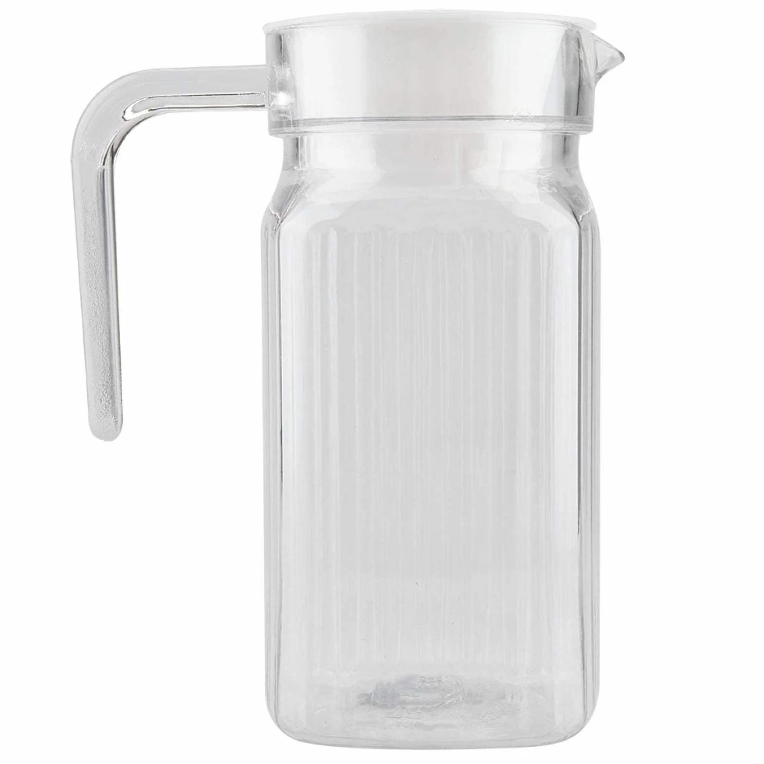 Pichet en Plastique 0,8 L Carafe Eau avec Couvercle Poignée