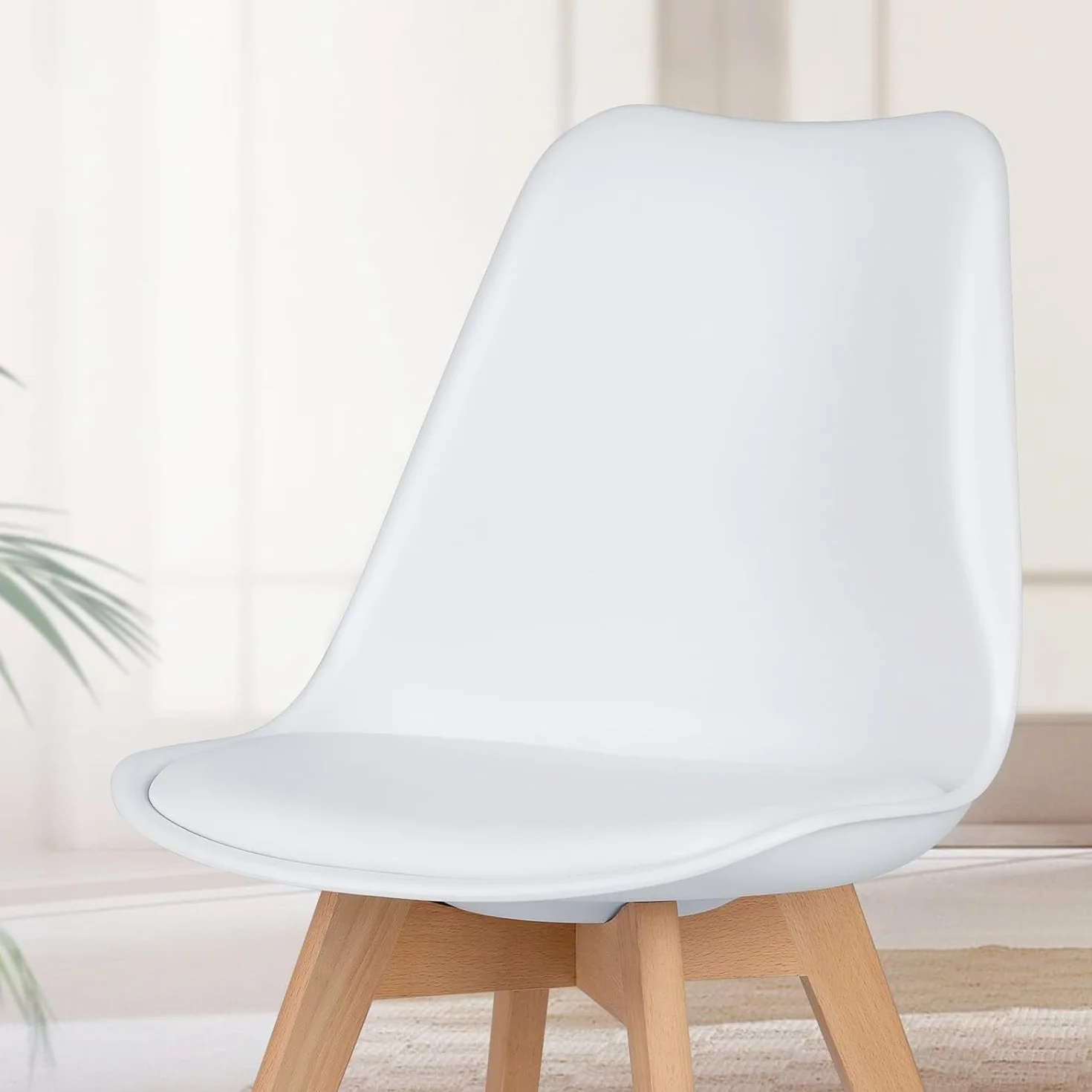 Chaises Salle à Manger Scandinave Lot de 4 Blanc