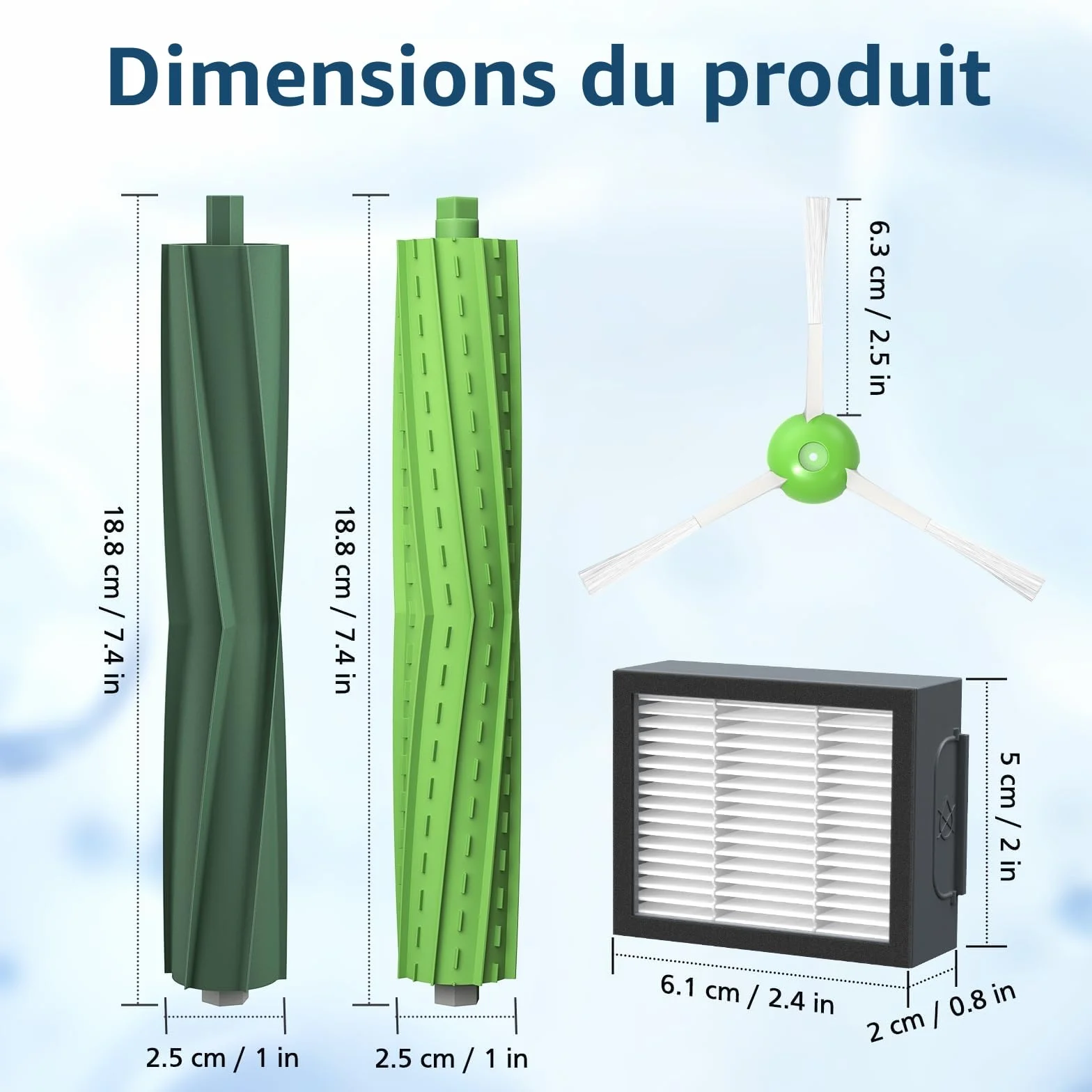 22 pièces accessoires pour aspirateur iRobot Roomba i7 j7 i3 i4 i6 i8 E5 E6 E7 séries E/I/J