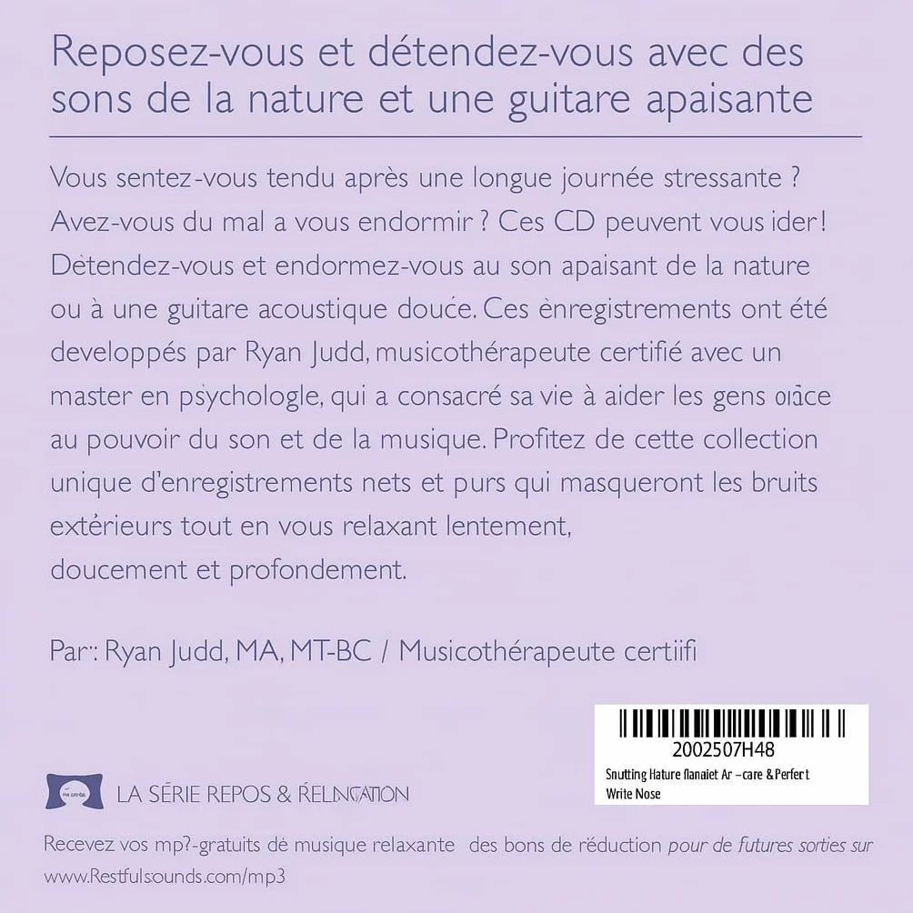 Coffret 4 Albums Sons Nature Relaxation Méditation Sommeil