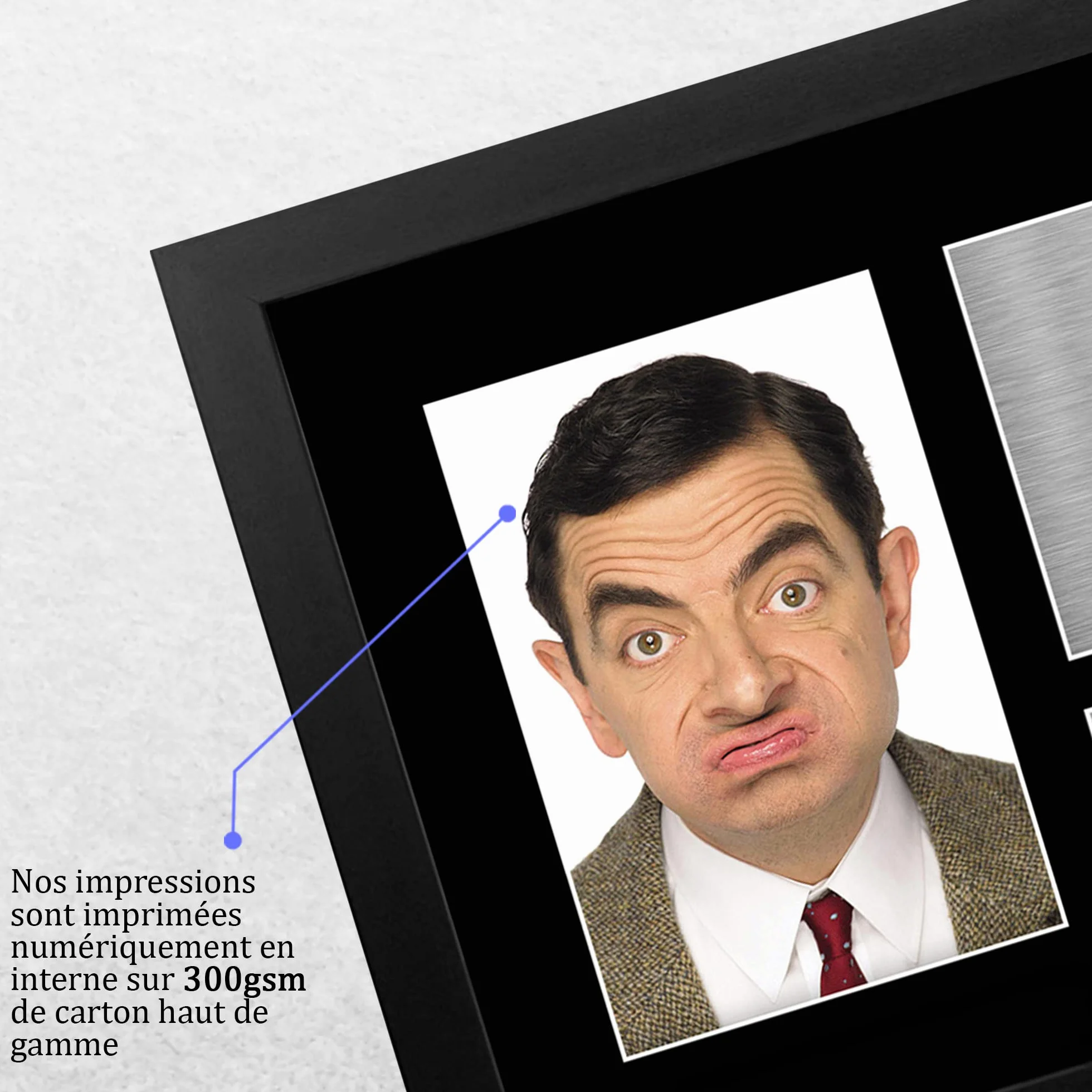 Mr Bean Cadeaux Imprimé Signé Autographe Photo A4 Encadré