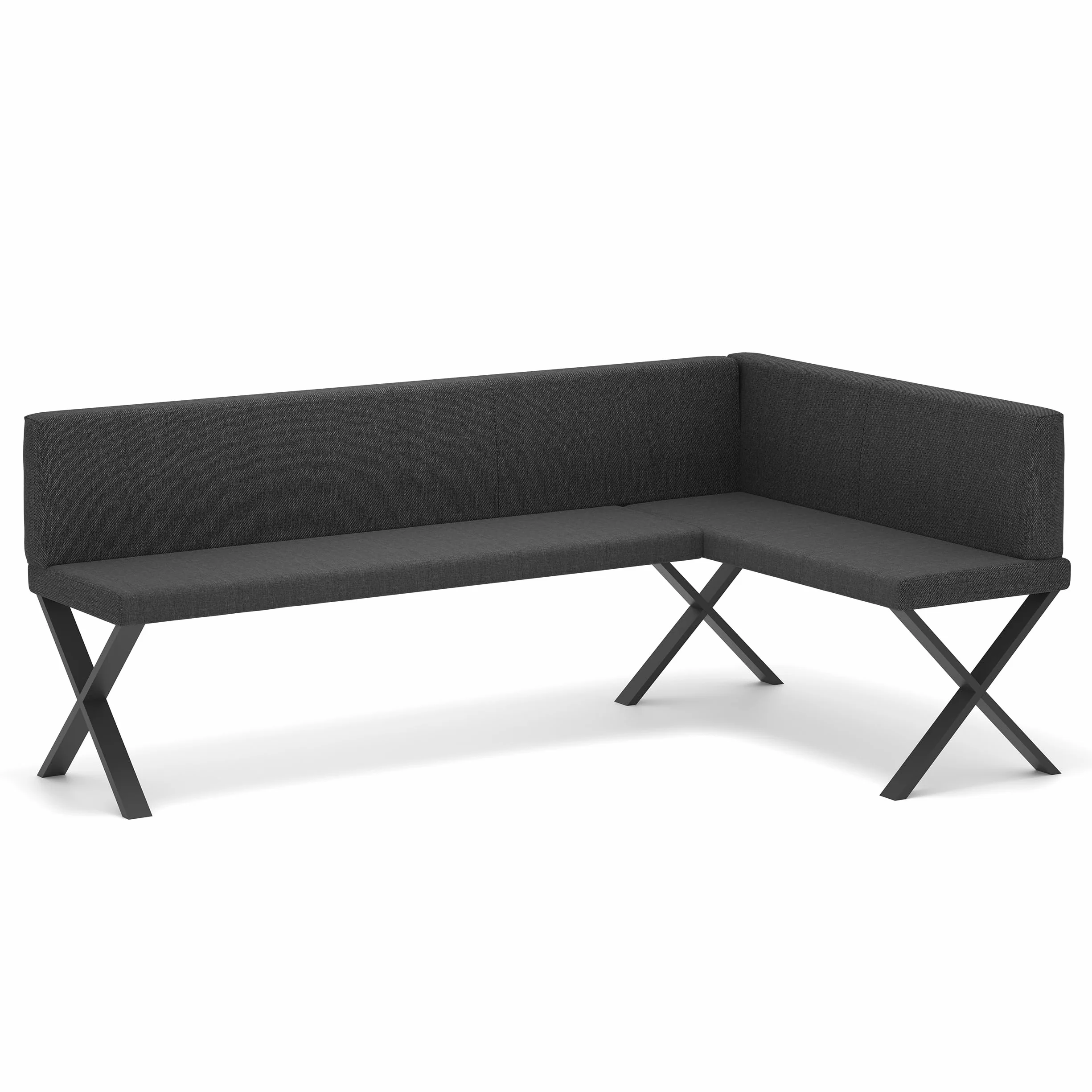 Banquette d’Angle tapissée 128x168 cm Gauche/Droite avec Dossier – Meuble d’Angle pour Cuisine