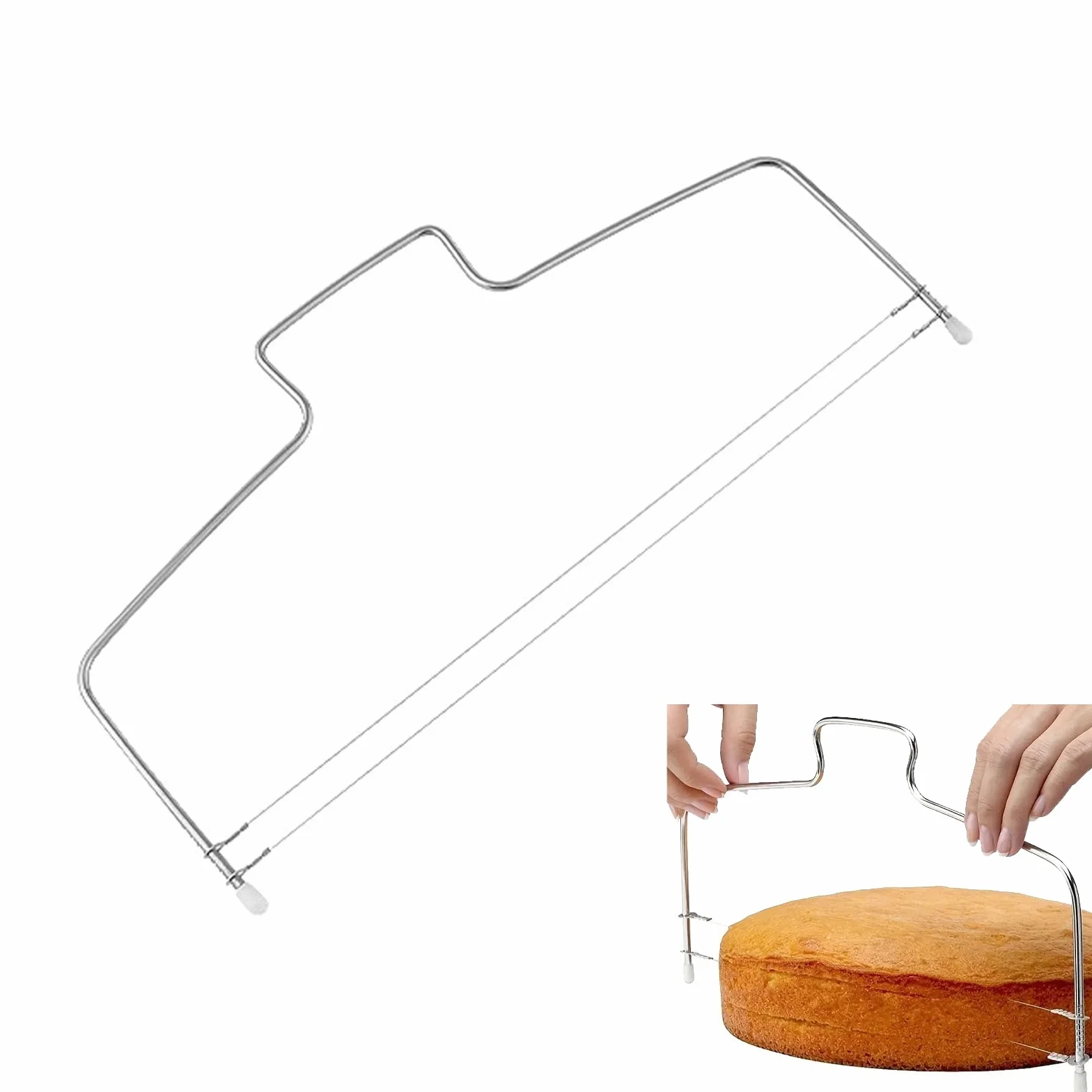 Couteau à Gâteau en Acier Inoxydable Ajustable pour Pâtisserie