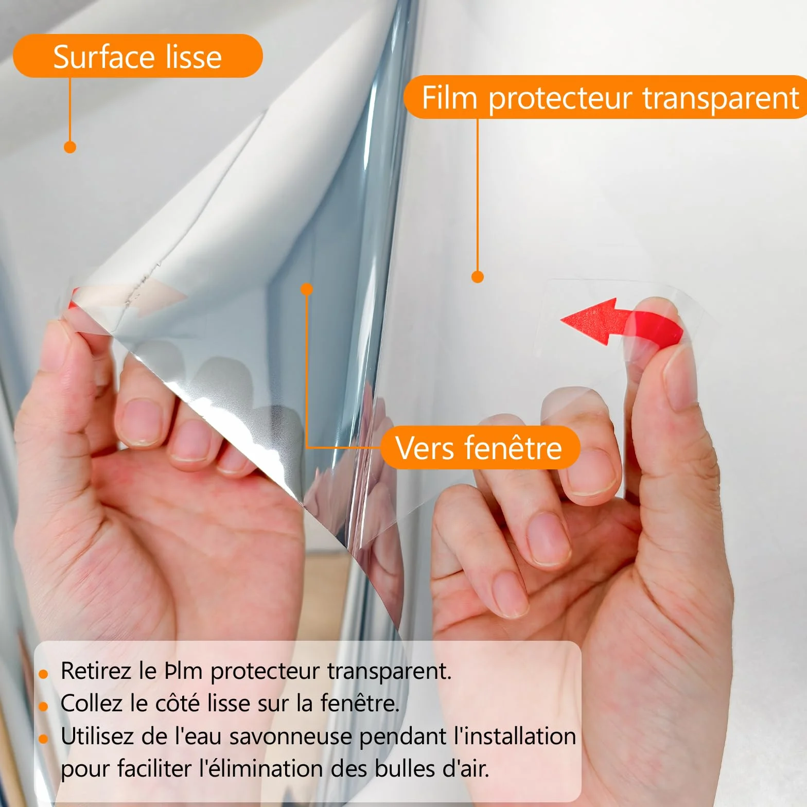Film Fenêtre Anti Regard Miroir 44,5x200 cm Autocollant Anti UV Anti Chaleur Protection Solaire
