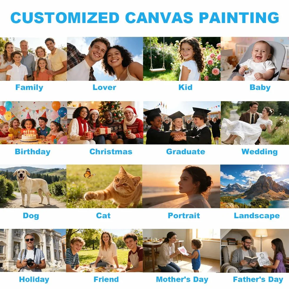 Photos sur toile personnalisées sans cadre 30x40cm impression poster photo animal de compagnie