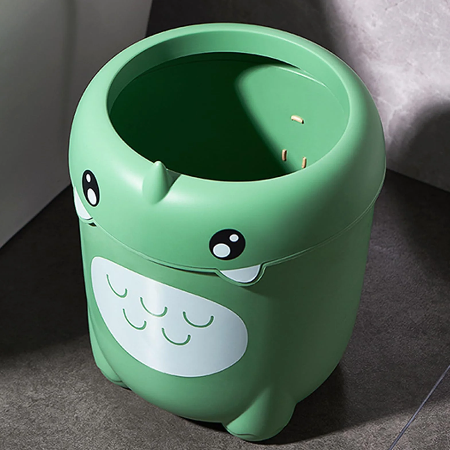 Poubelle Mignonne Conteneur Dinosaure Portable Design Ouvert Bureau Cuisine Salon