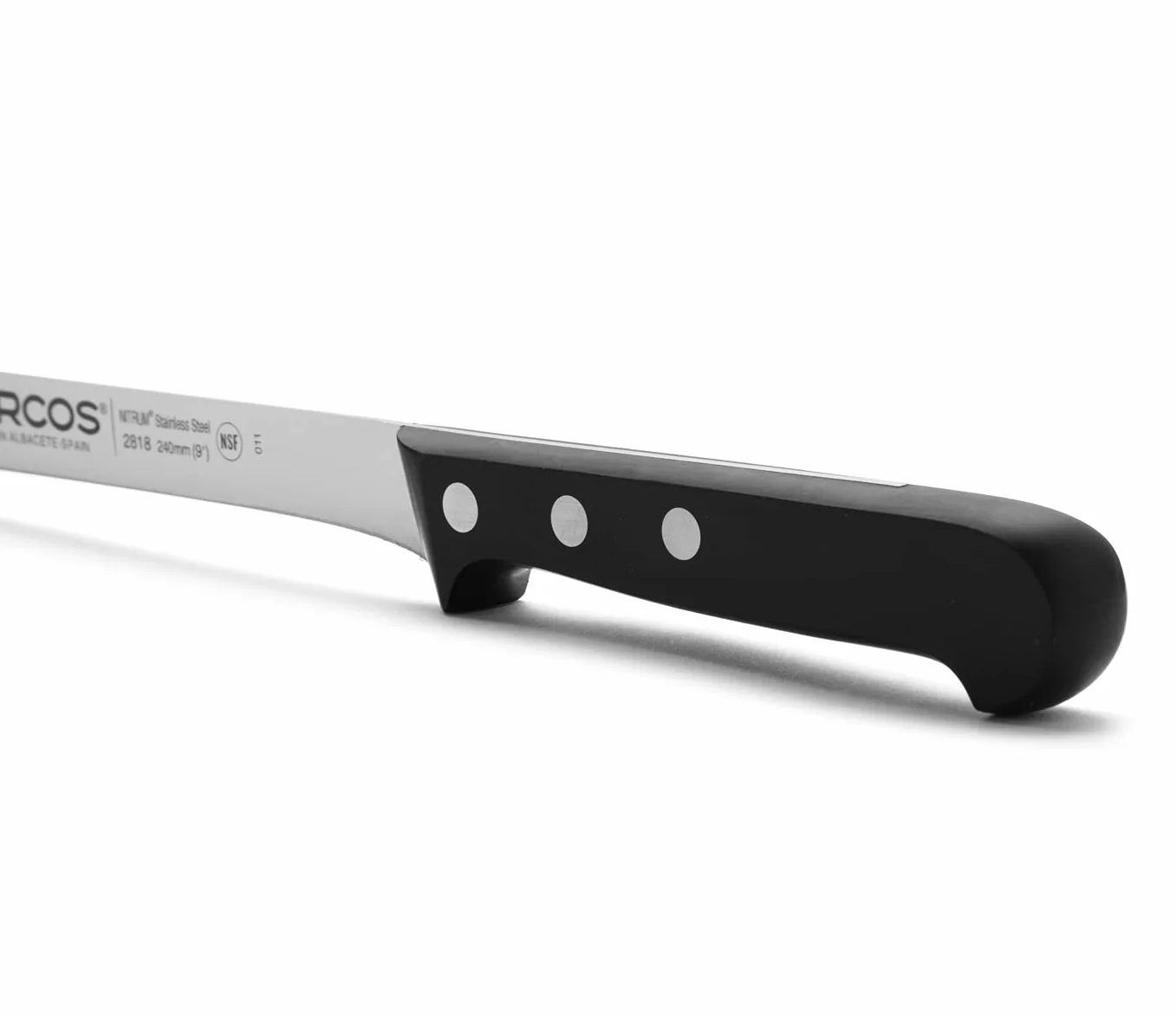Arcos Couteau à Jambon Acier Inoxydable Lame 240 mm Manche Polyoxyméthylène Série Universelle Noir