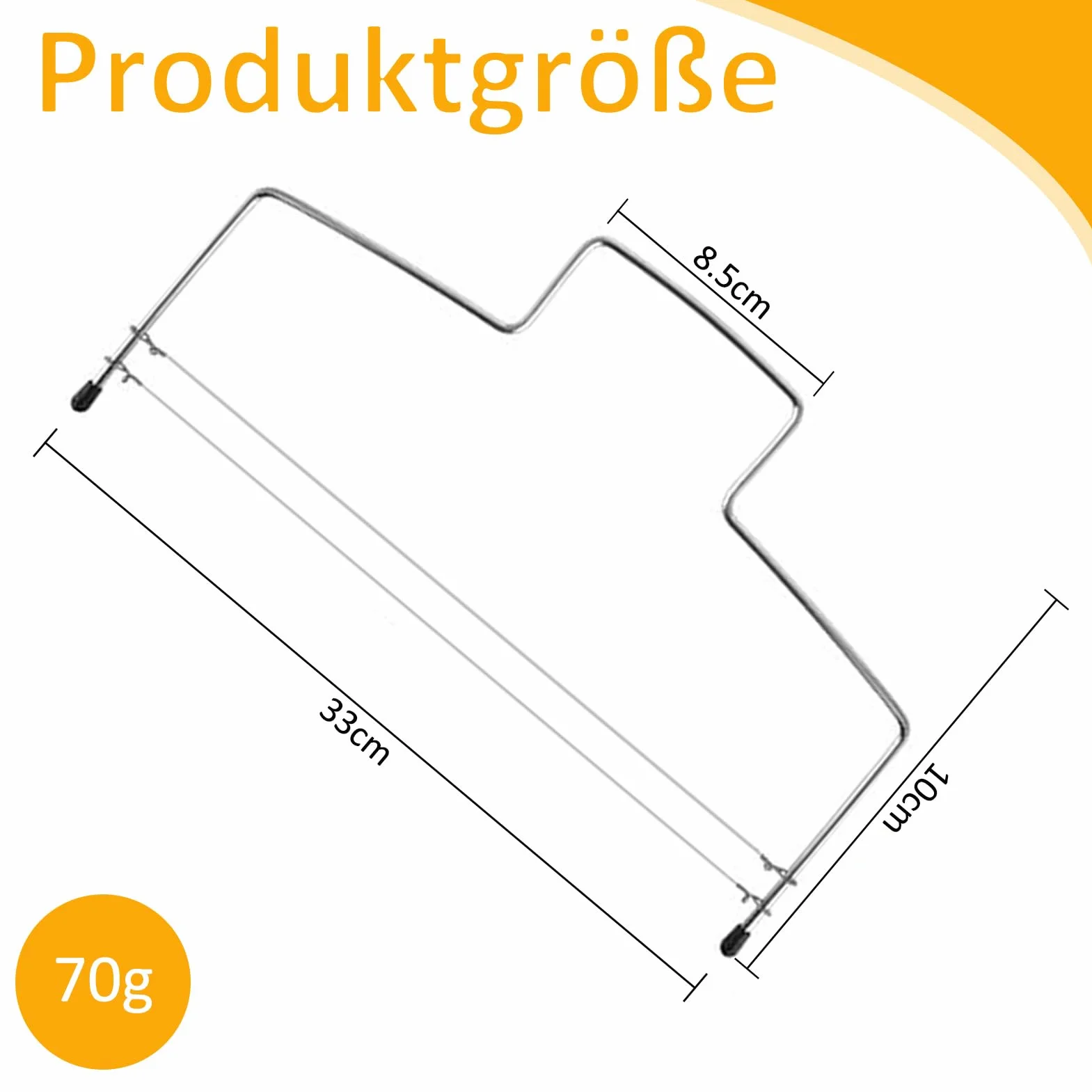 Coupe-gâteau Professionnel Acier Inoxydable 32 cm Réglable en hauteur