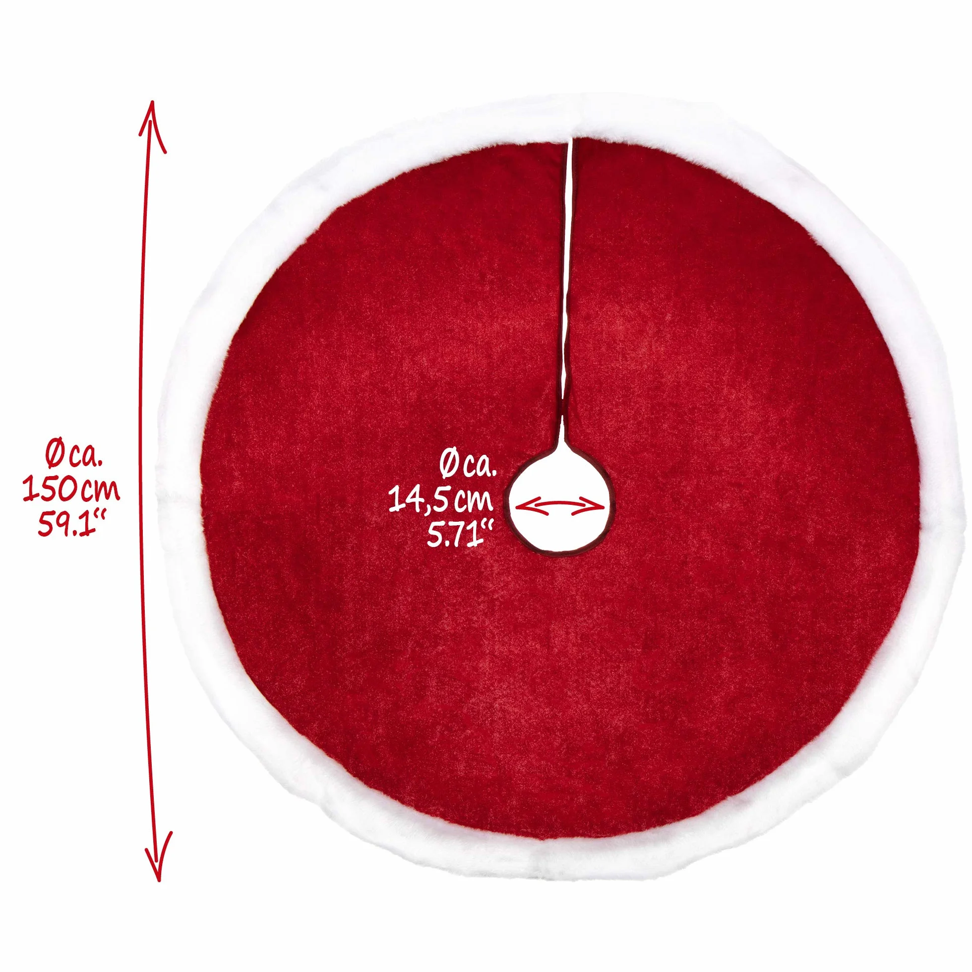 com-four® Couverture Premium pour Sapin de Noël Protection Contre Aiguilles de Pin Base Ronde Arbre Lumineux Cadeaux