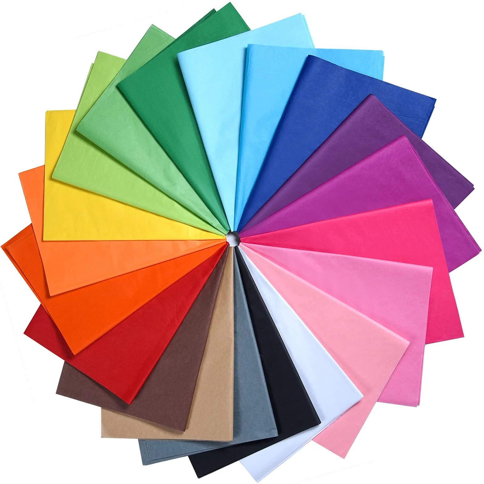 Papier de Soie Coloré 35x50cm 60 Feuilles 20 Couleurs pour Artisanat Fête Emballage