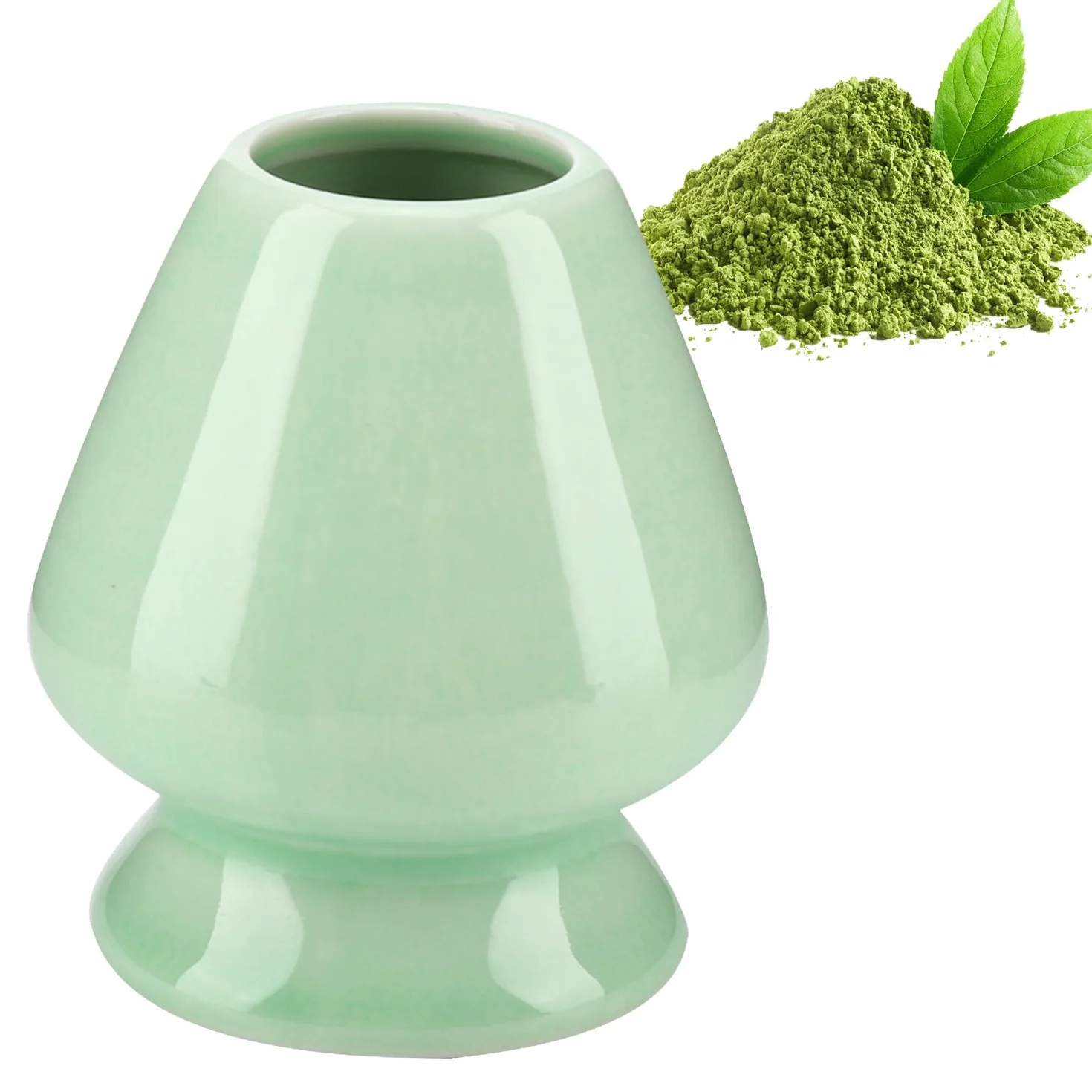 Porte-Fouet Matcha en Céramique Japonais Traditionnel, Kit de Matcha Fait à la Main