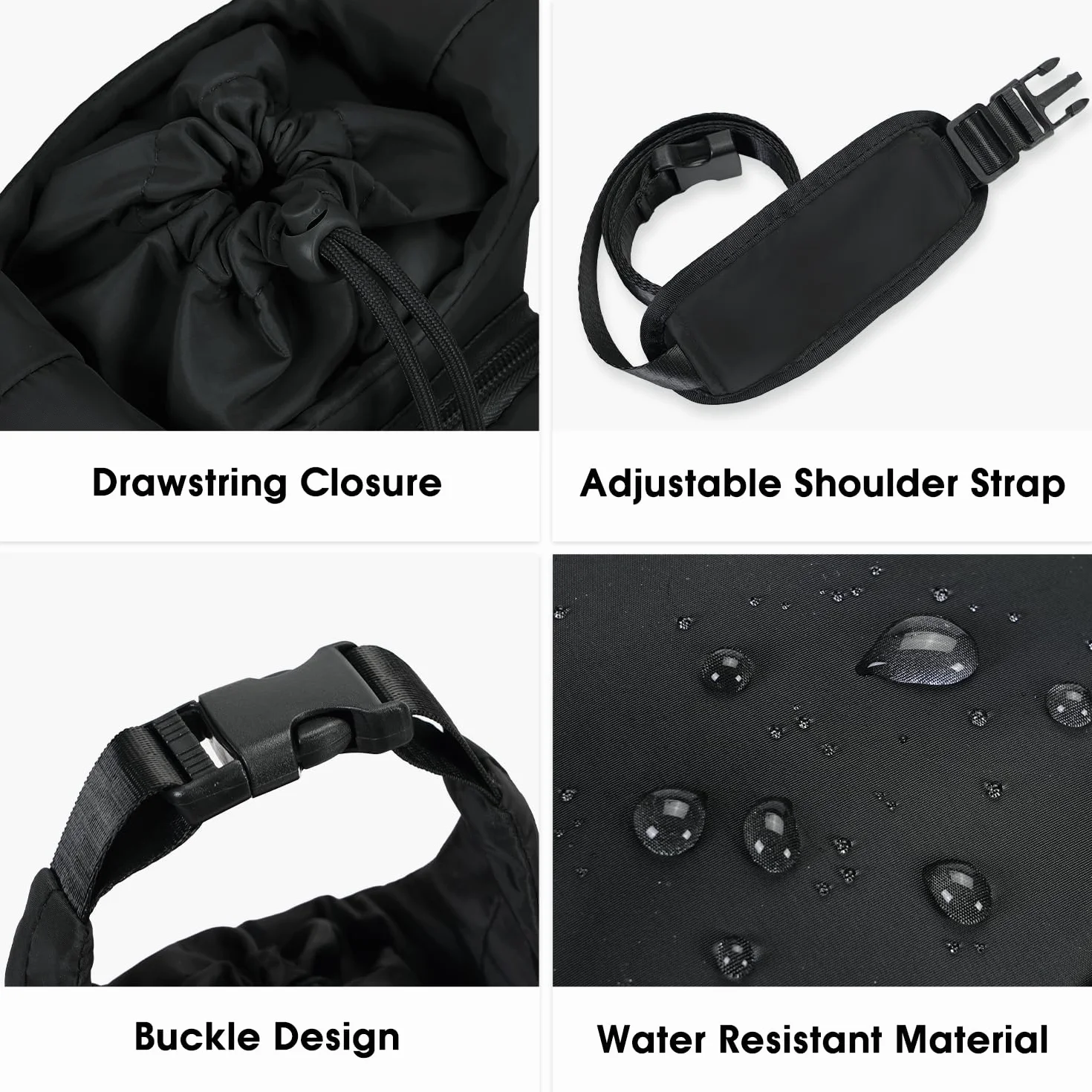 Ceneda Porte-bouteille isotherme Sac de transport 946 ml 1200 ml Noir