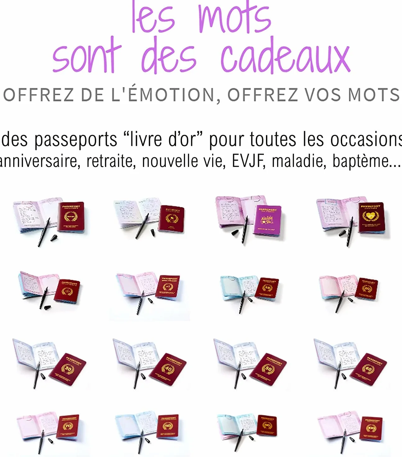 Cadeau Retraite Collègue Femme Homme - Passeport pour la Retraite - Carte départ en retraite - Décoration Anniversaire - Idée Cadeau Original - Un vrai faux passeport comme Livre d'Or