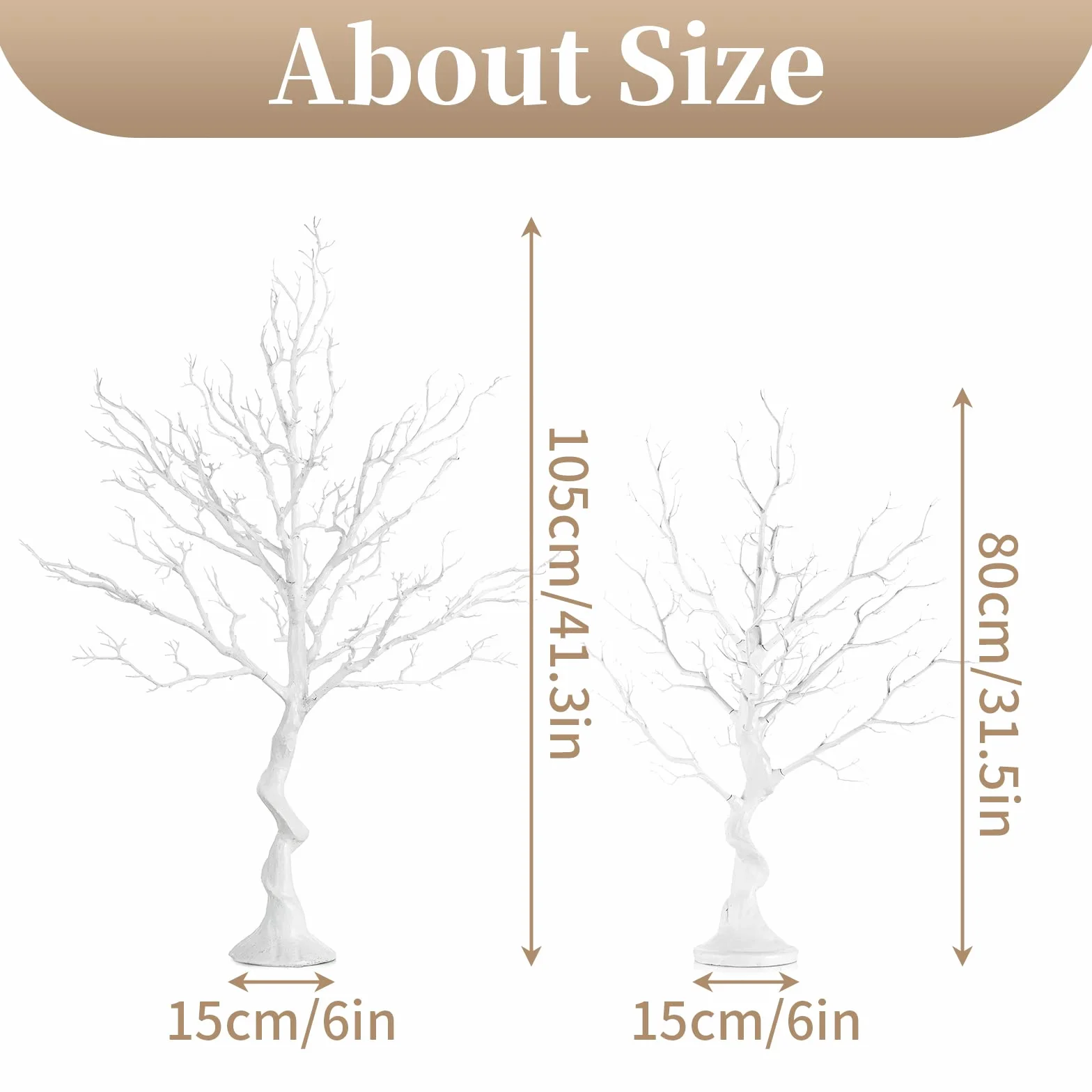 Sziqiqi 105cm Blanc Artificiel Arbre de Pâques Decoration