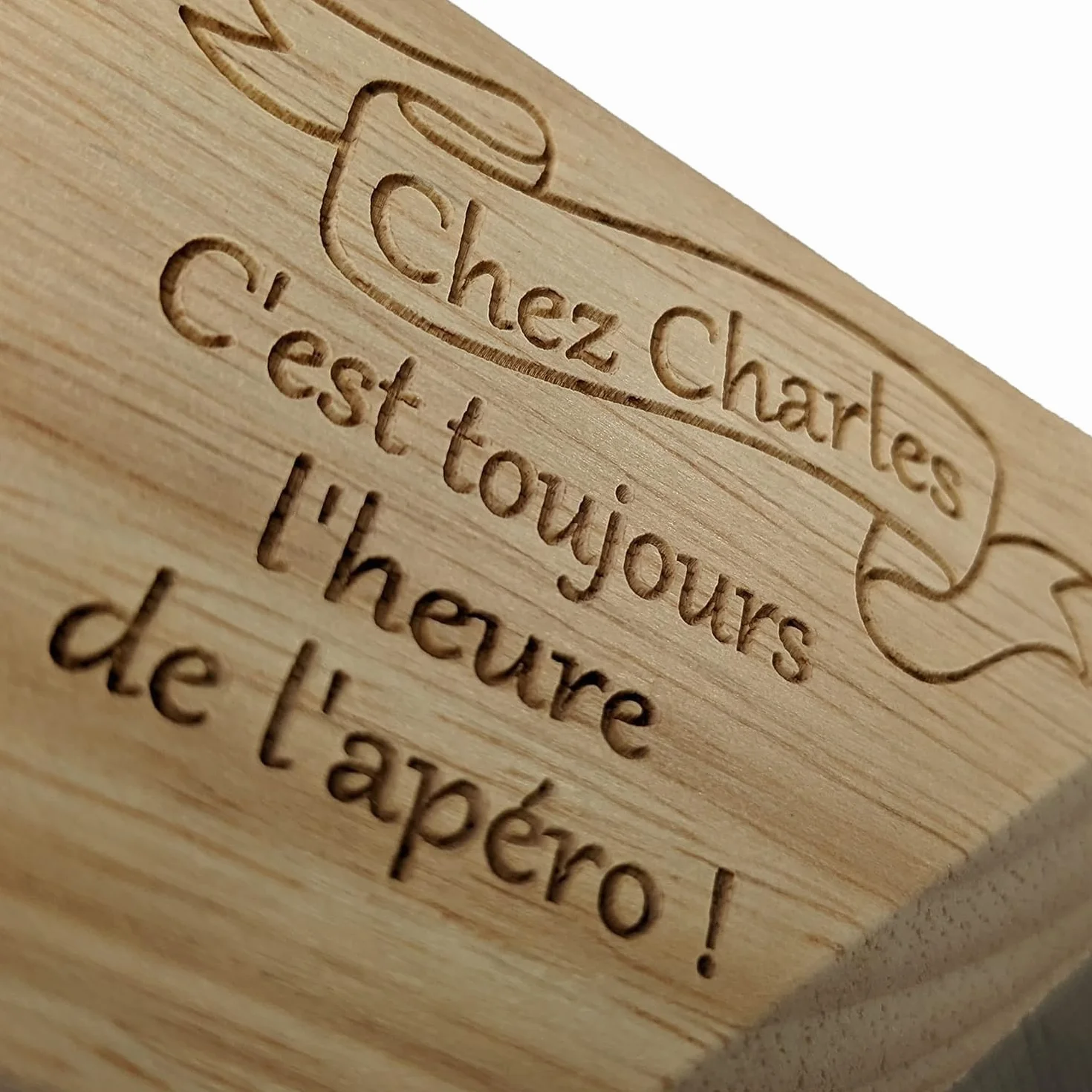 Guillotine Saucisson Personnalisé - Trancheuse Gravée avec Texte - Cadeau Papa Homme Noël Fête des Pères
