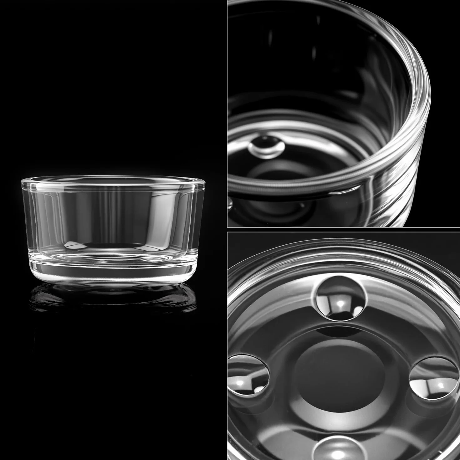 QWORK 15 Pièces Porte-Bougies en Verre Chauffe Bougie 4,5 cm pour Mariages