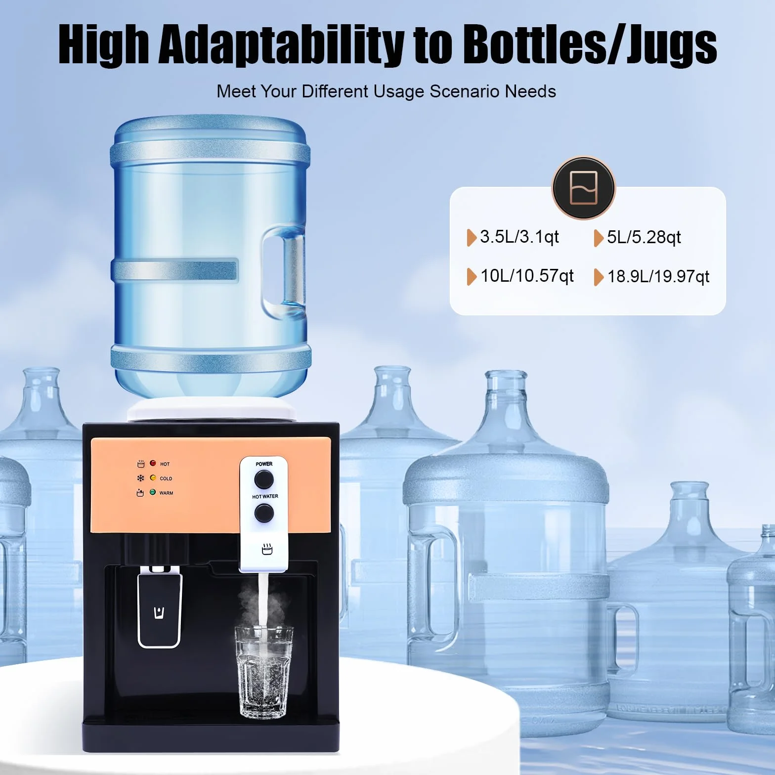Distributeur d'eau Électrique 5 L 220 V 550 W Machine Eau Froide/Chaude Bureau